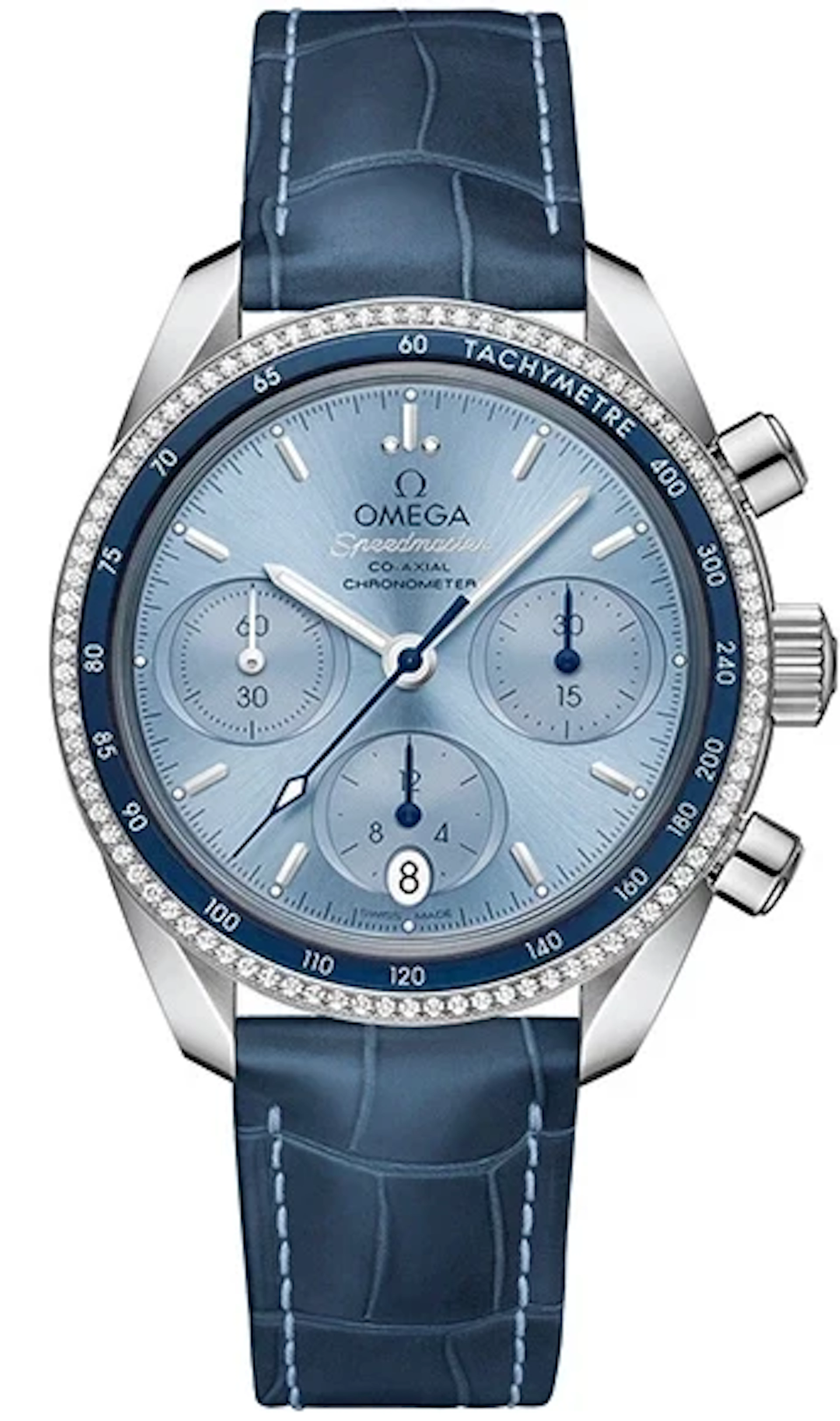Omega Speedmaster 38 Co-Axial Chronograph Stainless Steel & Diamonds