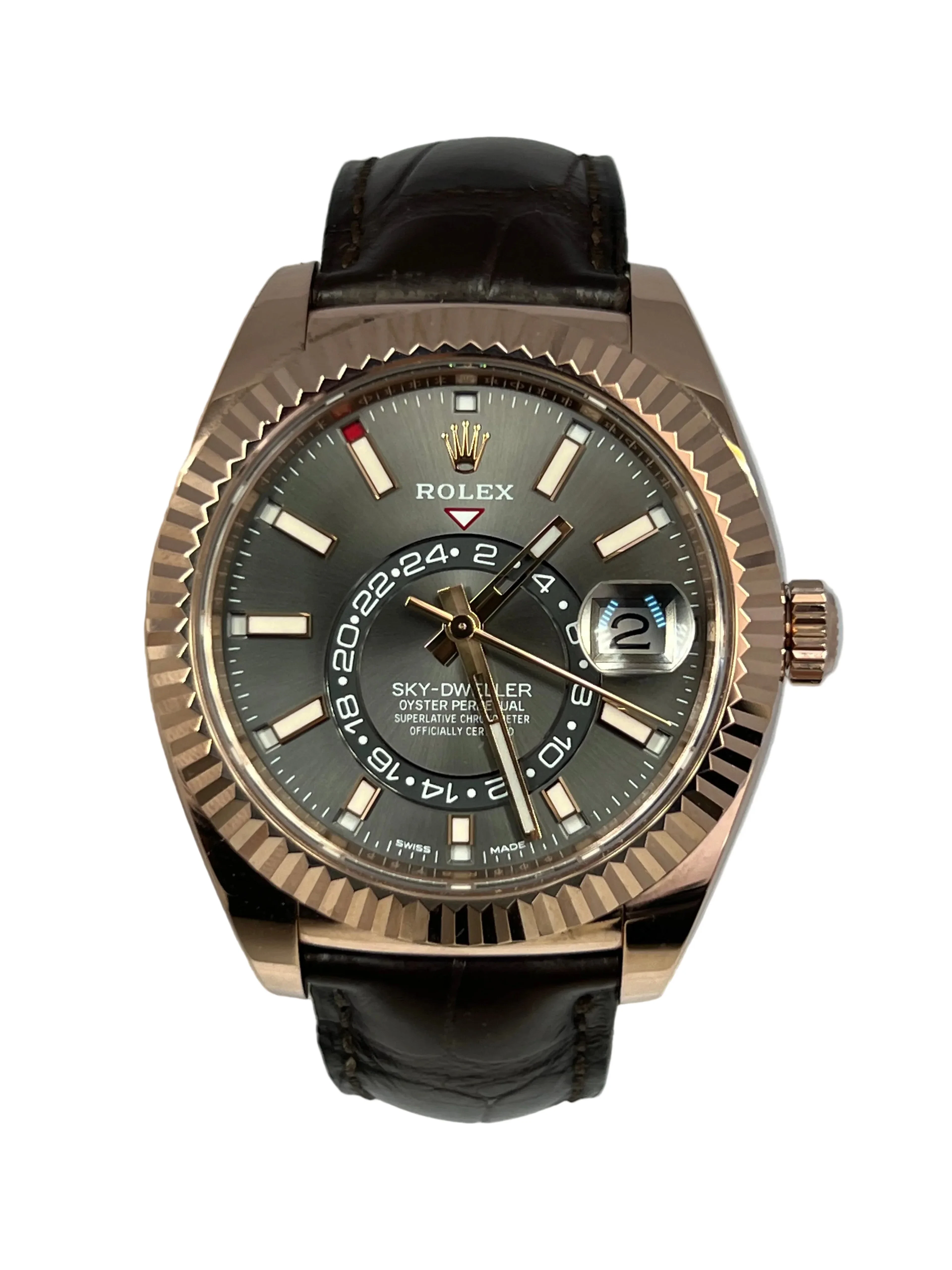 Rolex SkyDweller 18K Rose Gold Men’s Watch
