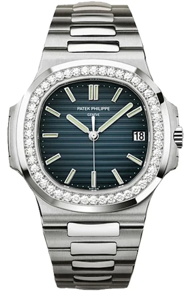 Patek Philippe Nautilus 18K White Gold&Diamonds Men's Watch