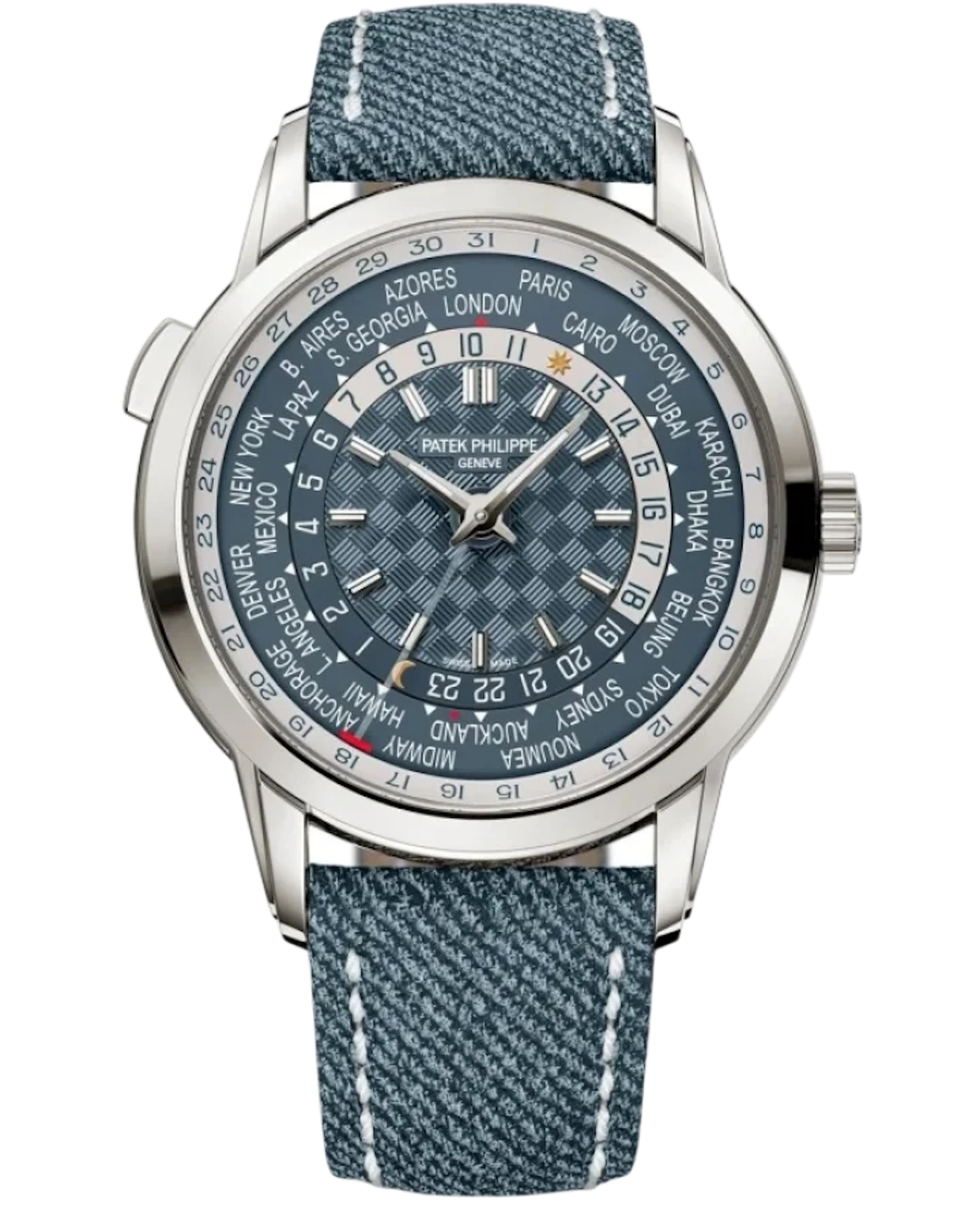 Patek Philippe Complicated Watches World Time 40 mm 18K White Gold Men’s Watch