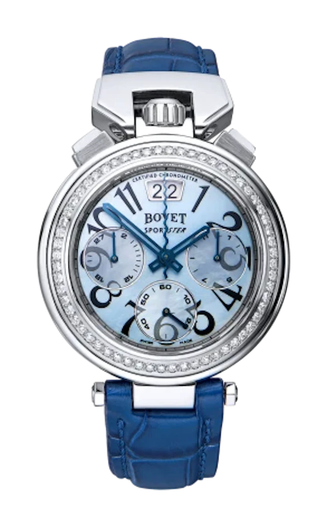 Bovet Sportster Chronograph Stainless Steel & Diamonds Lady's Watch