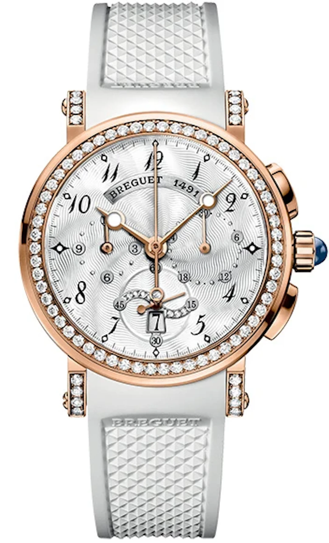 Breguet Marine Chronograph 18K Rose Gold & Diamonds Lady's Watch