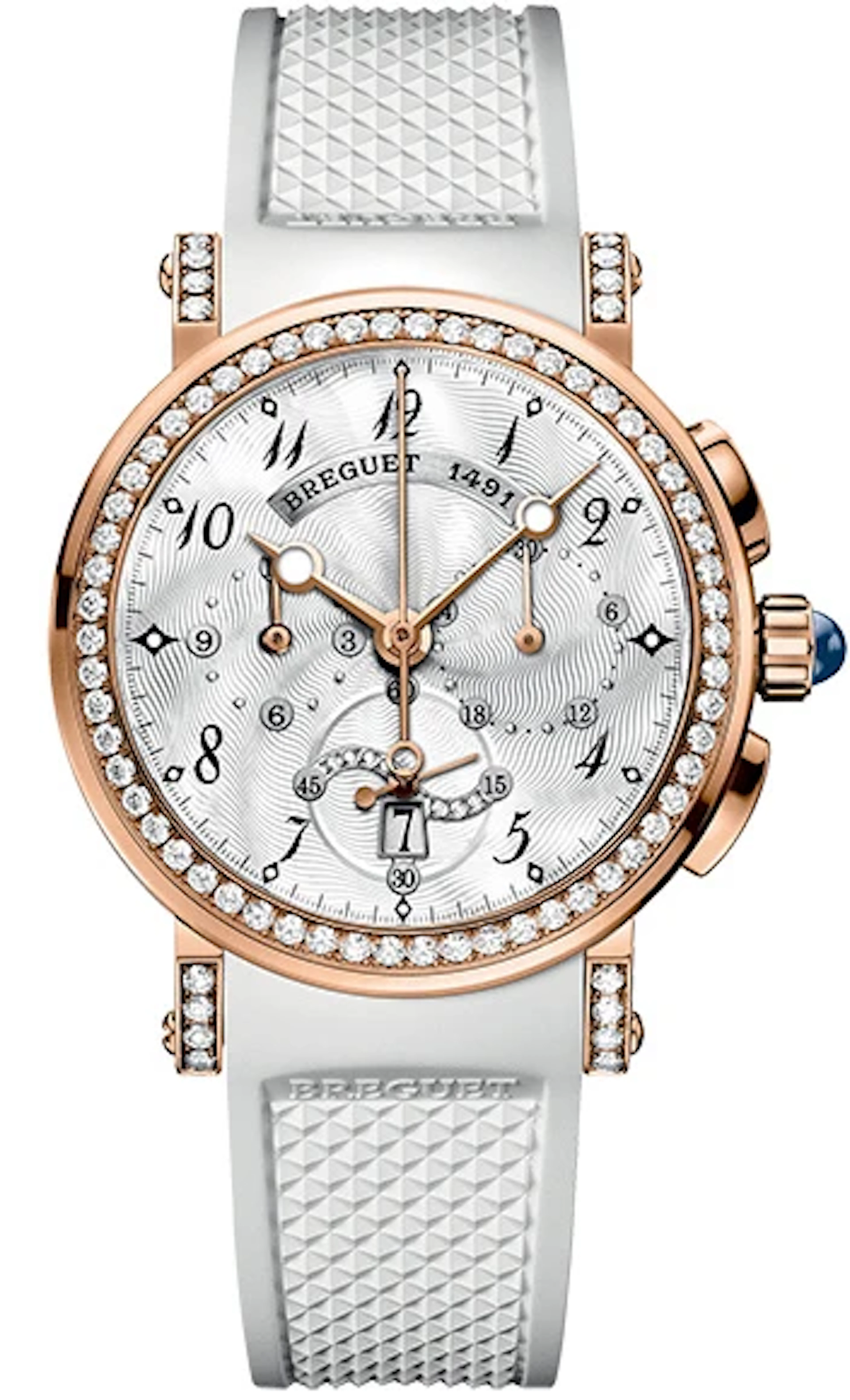 Breguet Marine Chronograph 18K Rose Gold & Diamonds Lady's Watch