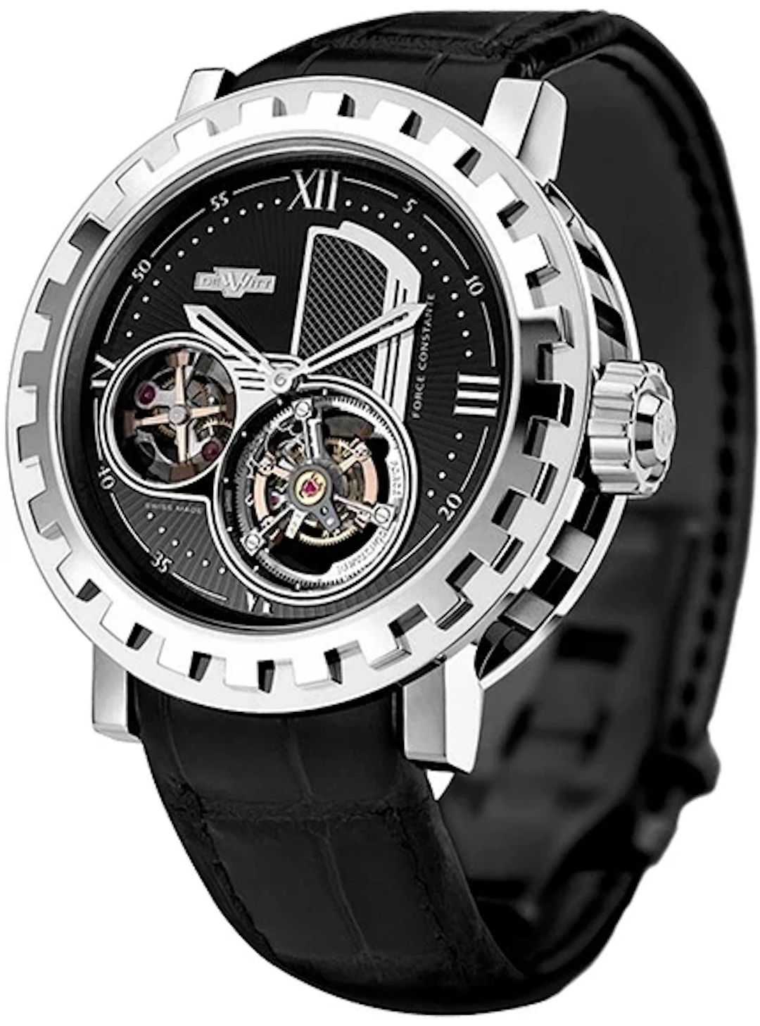 DeWitt Academia Tourbillon Force Constante Mecanica 18K White Gold Men's Watch