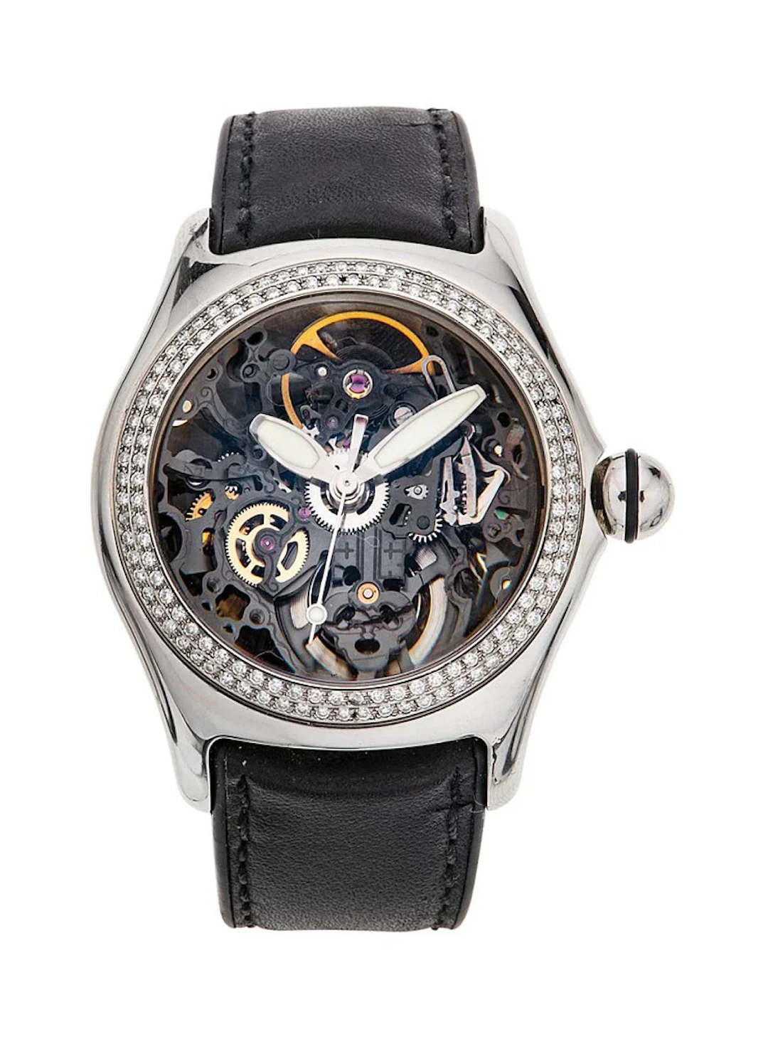 Corum Bubble Skeleton Stainless steel & Diamonds Men's Watch