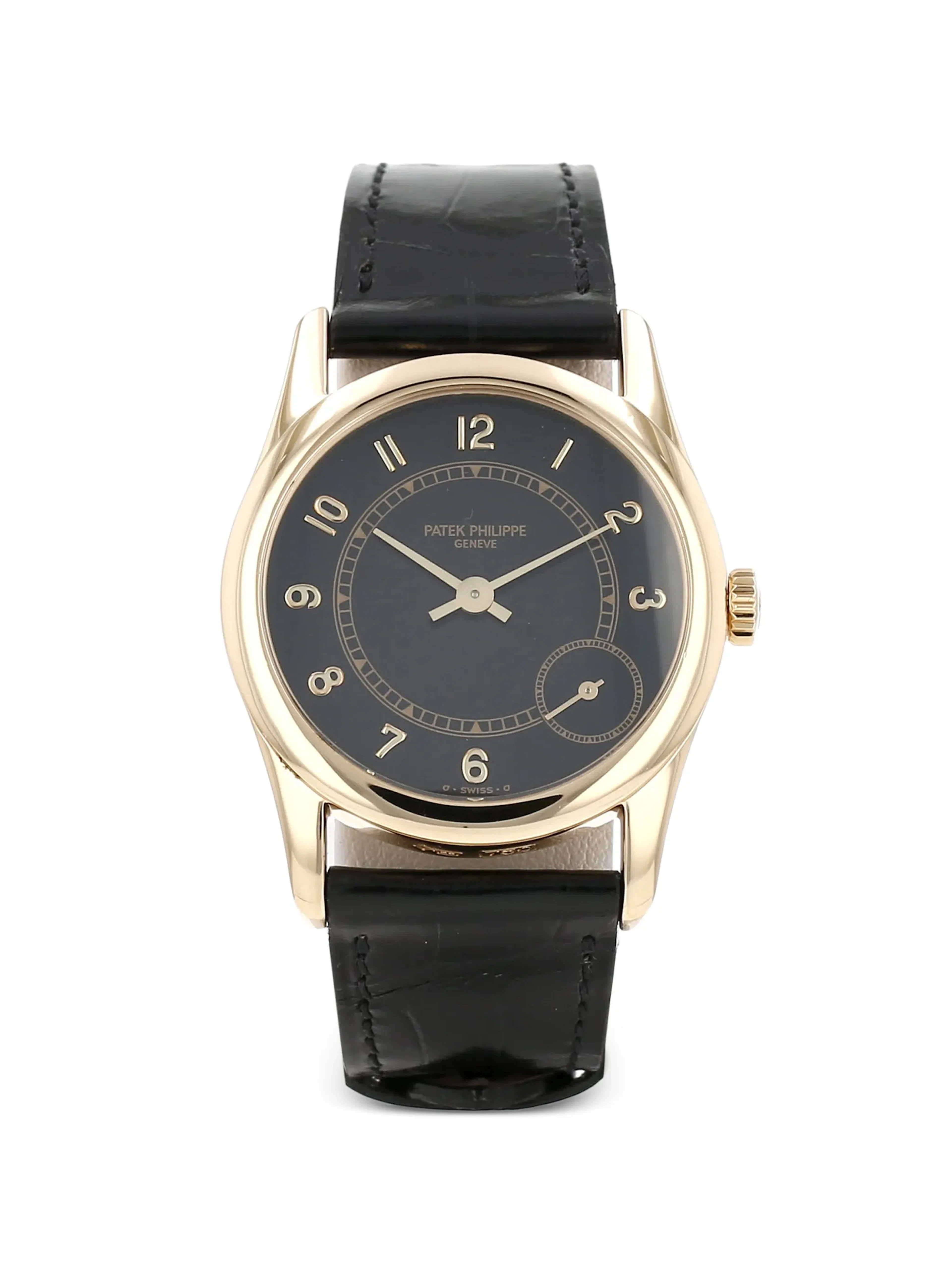 Patek Philippe Calatrava Black Dial 18K Yellow Gold Men’s Watch