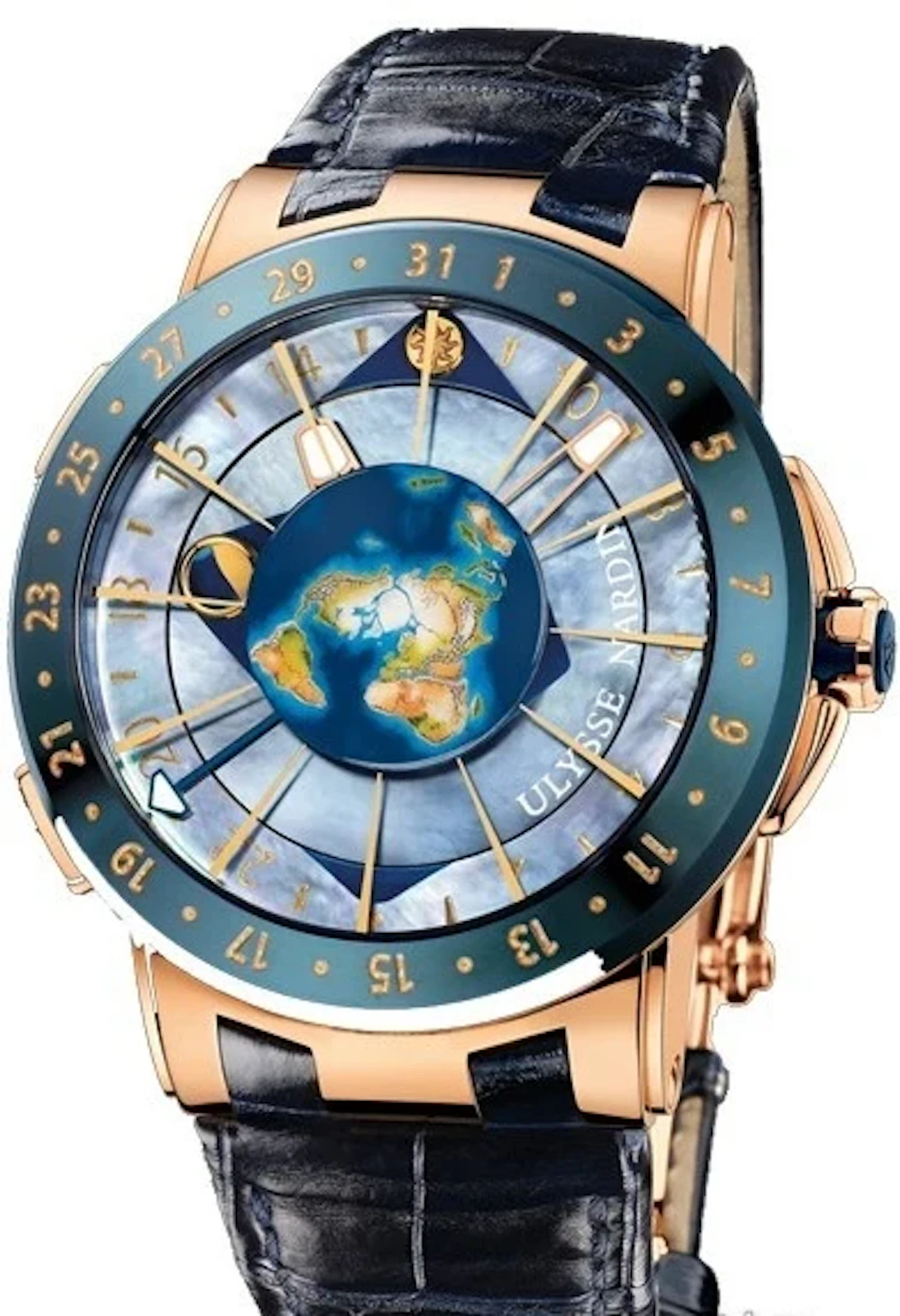 Ulysse Nardin Classico Executive Moonstruck 18K Rose Gold & Ceramic Men's Watch