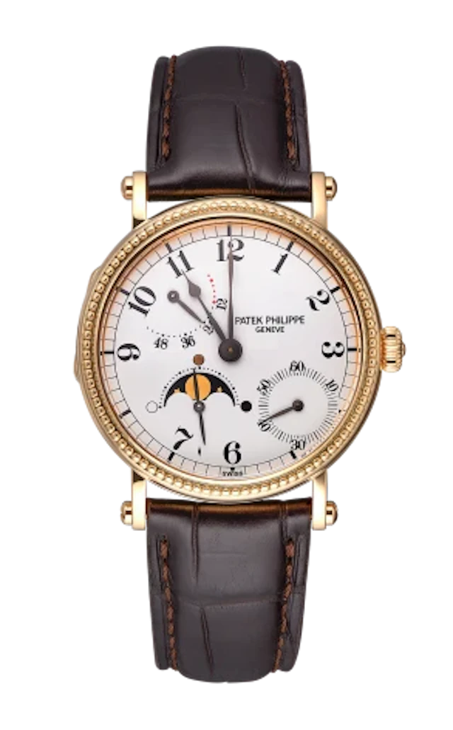 Patek Philippe Calatrava Power Reserve Moonphase 18k Yellow Gold Men's Watch