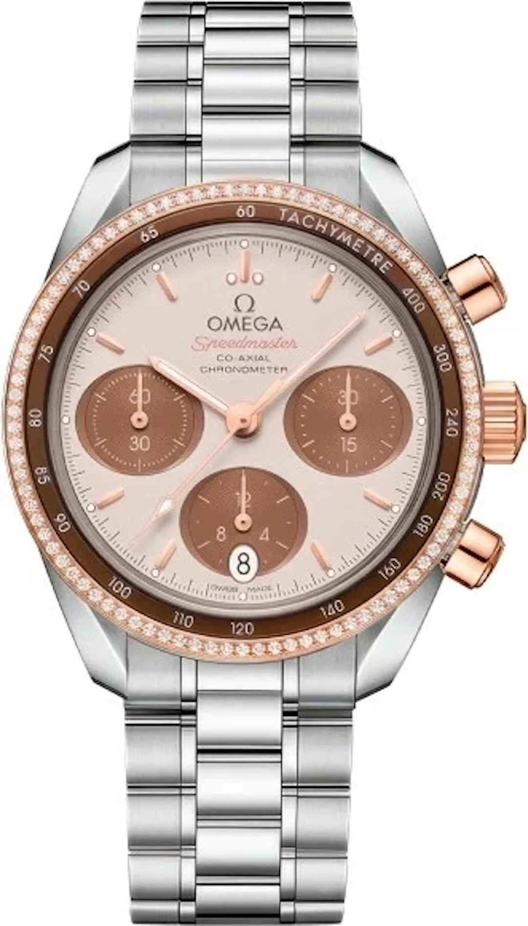 Omega Speedmaster Chronograph 18K Yellow Gold/Stainless Steel & Diamonds