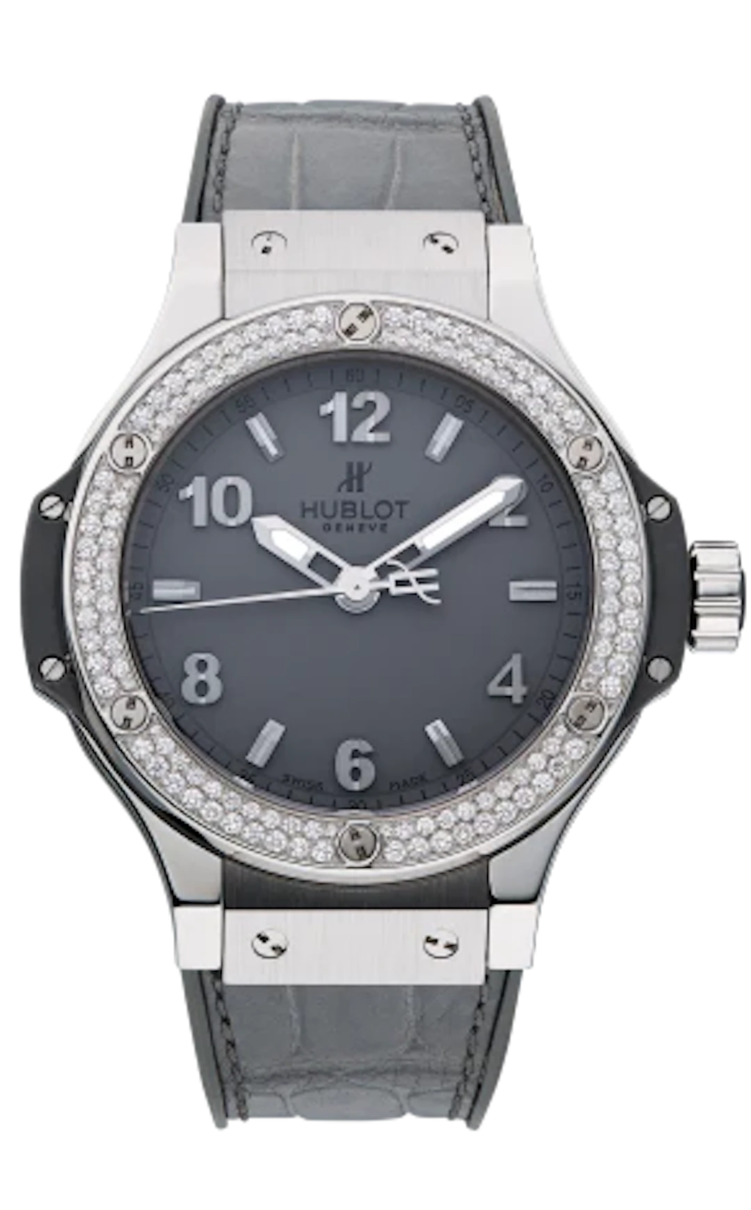 Hublot Big Bang Gray Stainless steel & Diamonds Lady's Watch