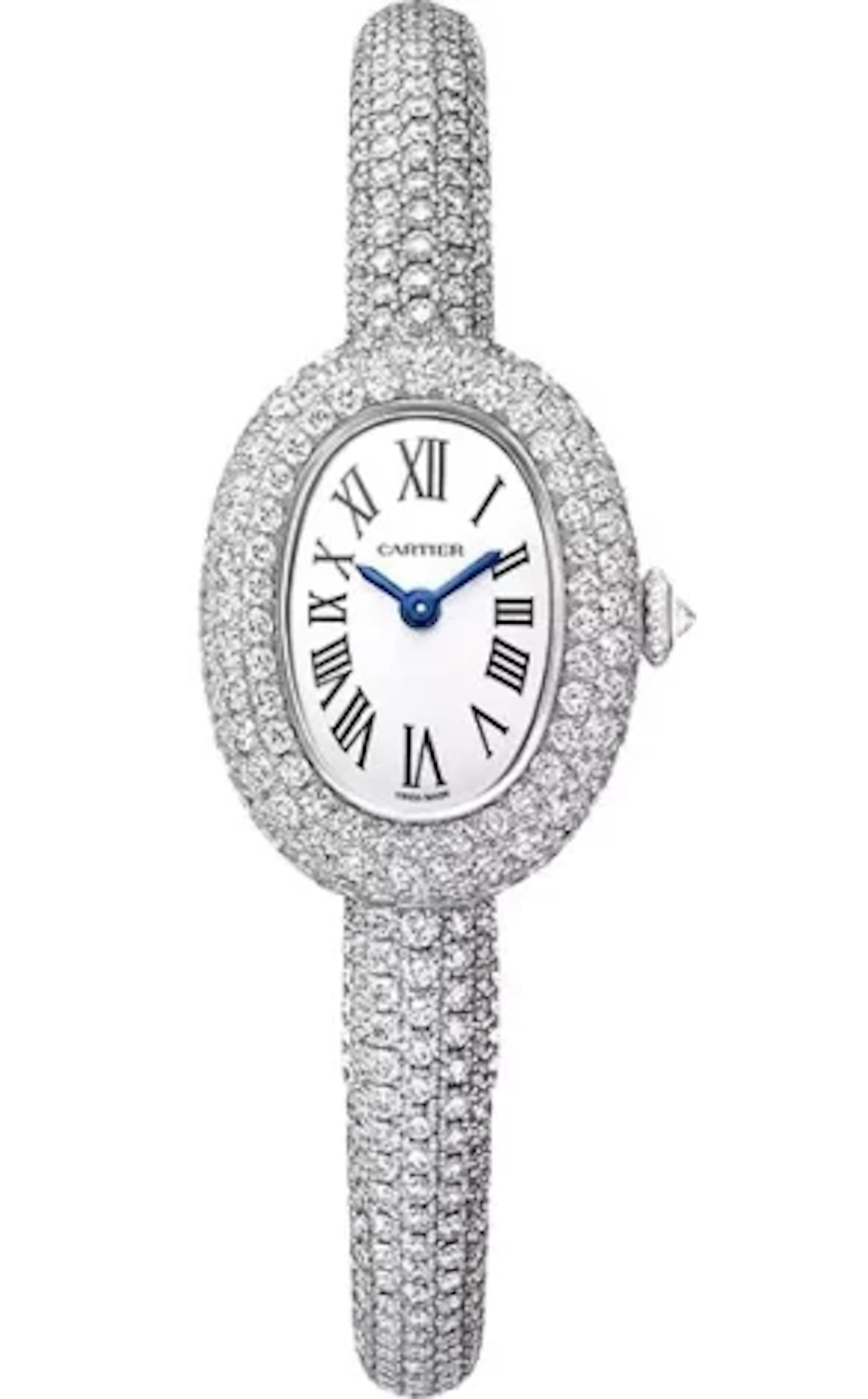 Cartier Baignoire 18K White Gold & Diamonds Lady's Watch