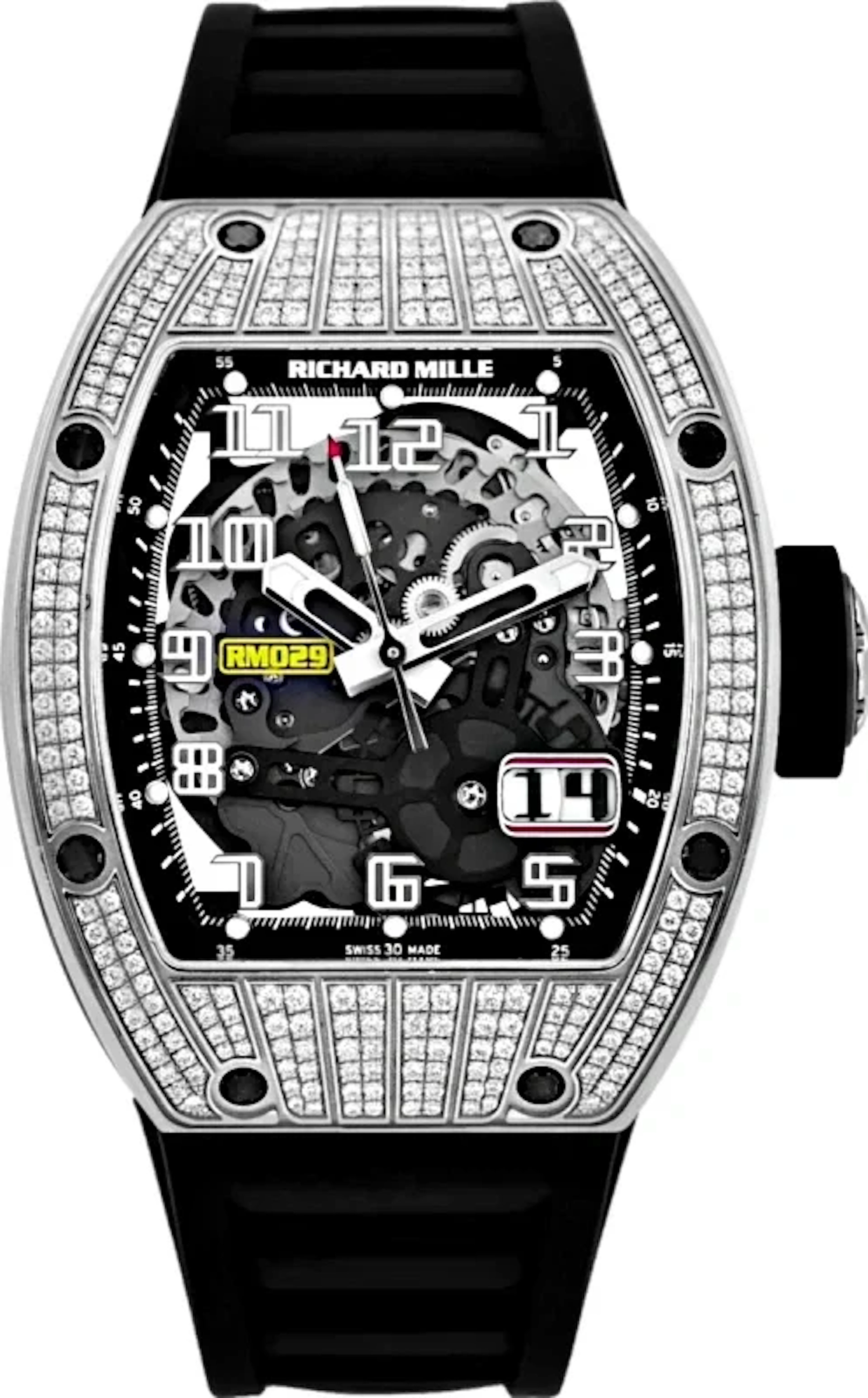 Richard Mille RM 029 WG 18K White Gold & Diamonds Men's Watch