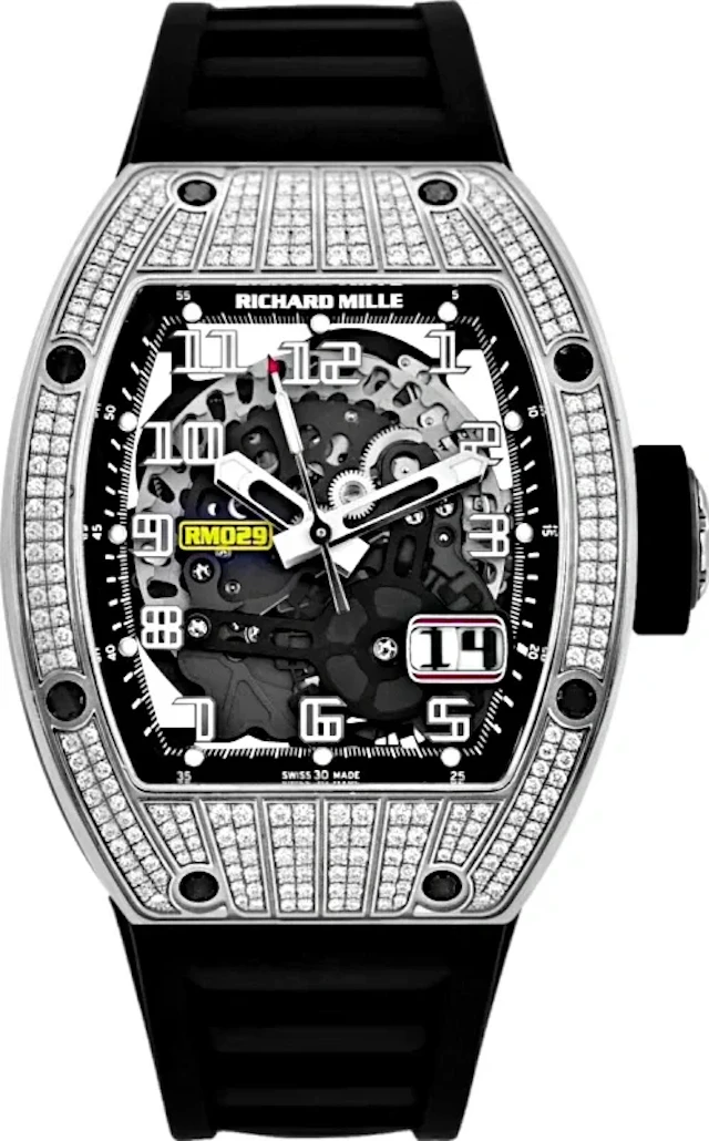 Richard Mille RM 029 WG 18K White Gold & Diamonds Men's Watch