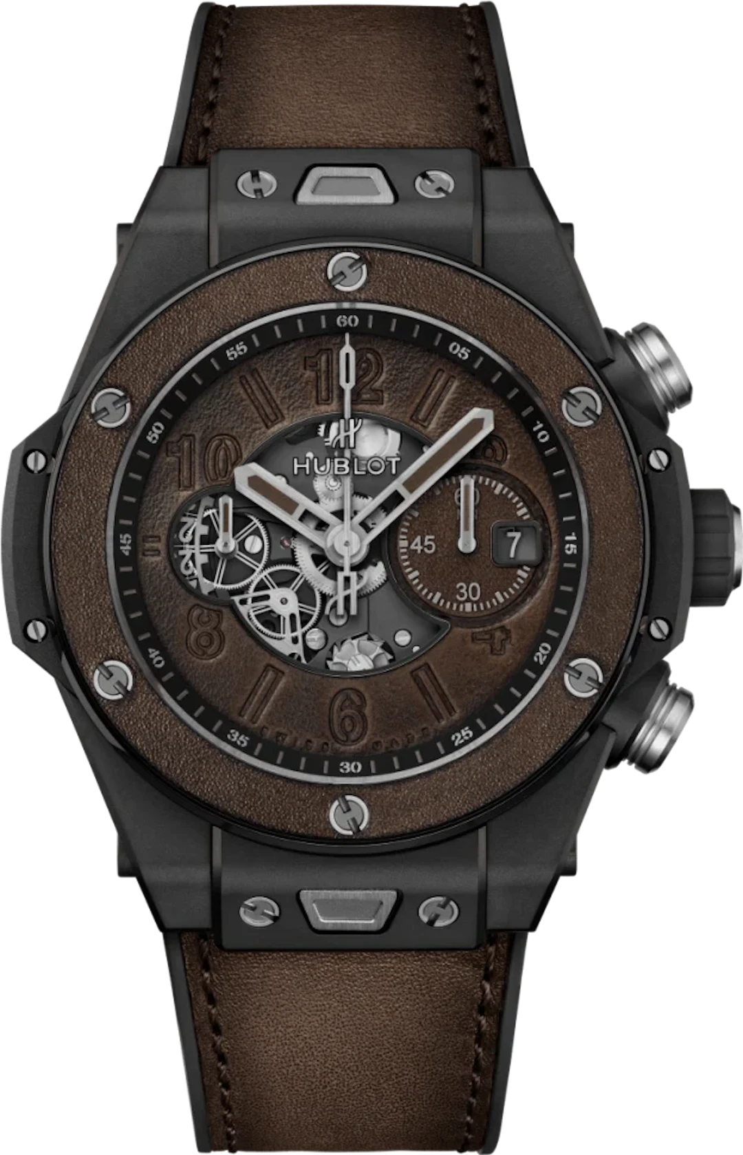 Hublot Big Bang Unico Berluti Cold Brown Limited Edition Black Ceramic