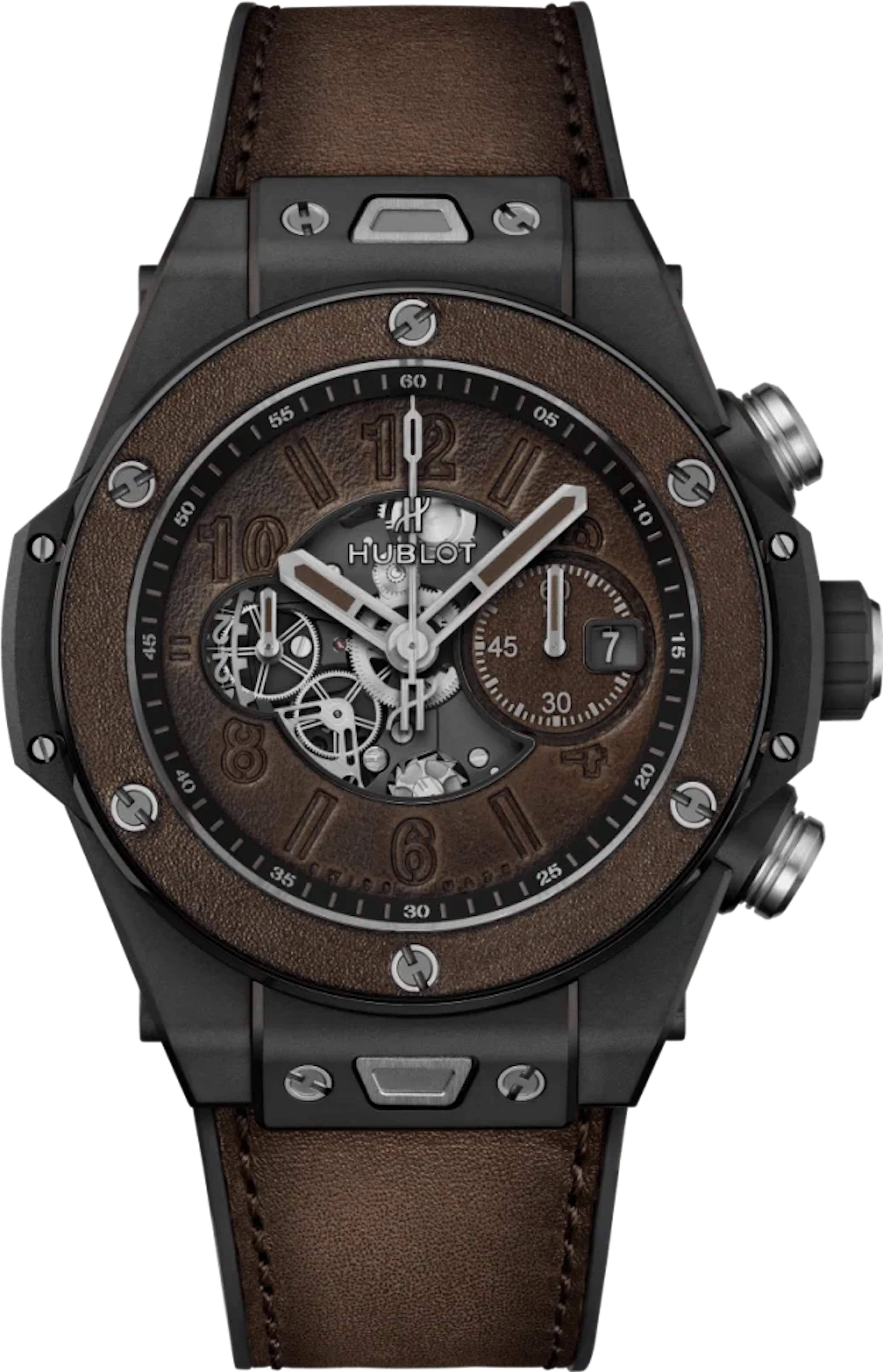 Hublot Big Bang Unico Berluti Cold Brown Limited Edition Black Ceramic