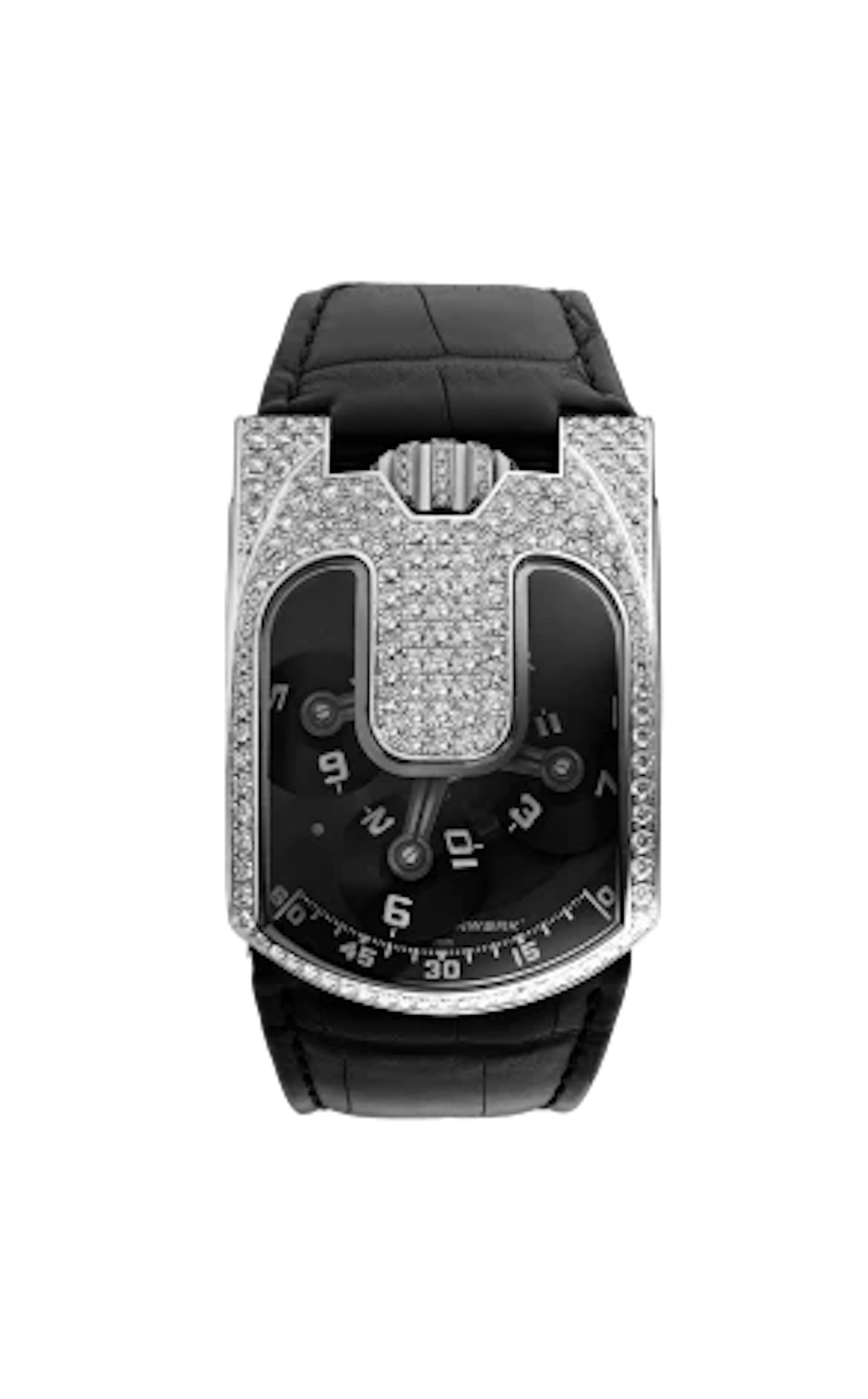 URWERK 18K White Gold & Diamonds Unisex Watch