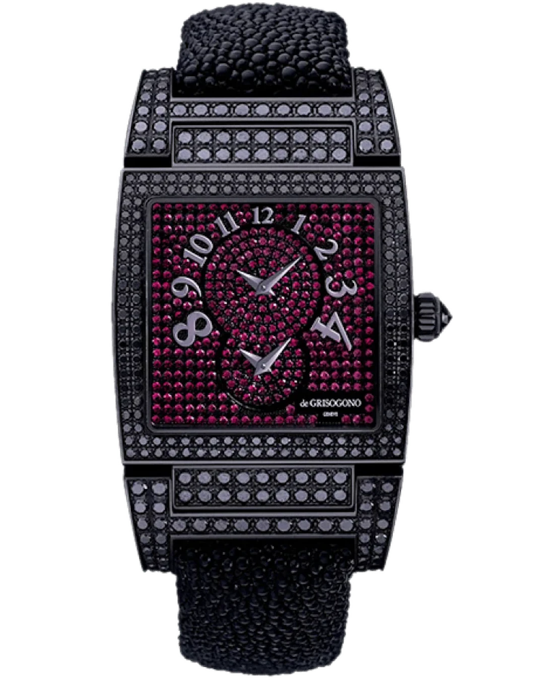 De Grisogono Instrumentino Blackened 18K White Gold & Rubies Ladies Watch