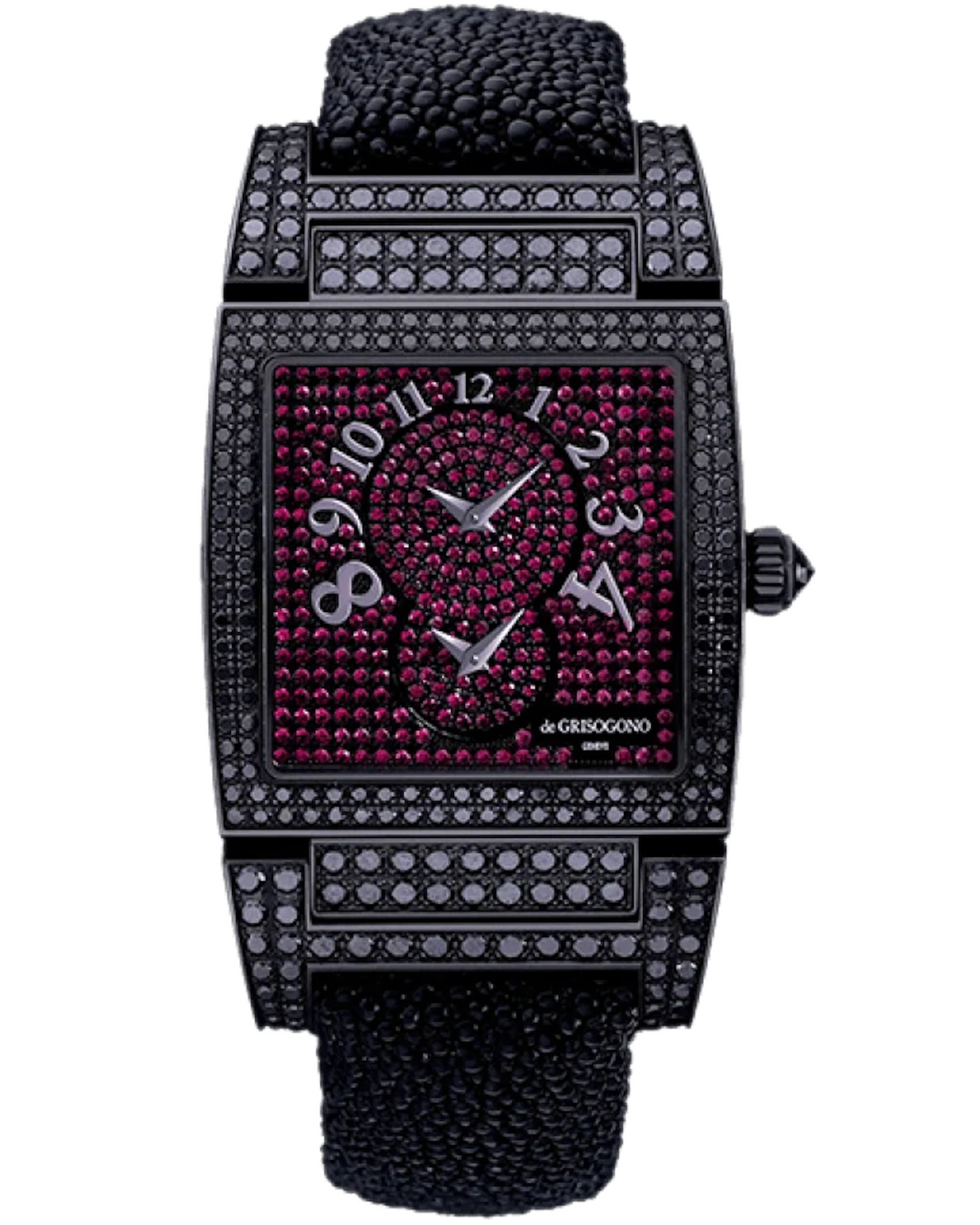 De Grisogono Instrumentino Blackened 18K White Gold & Rubies Ladies Watch