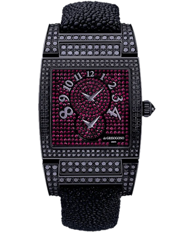 De Grisogono Instrumentino Blackened 18K White Gold & Rubies Ladies Watch