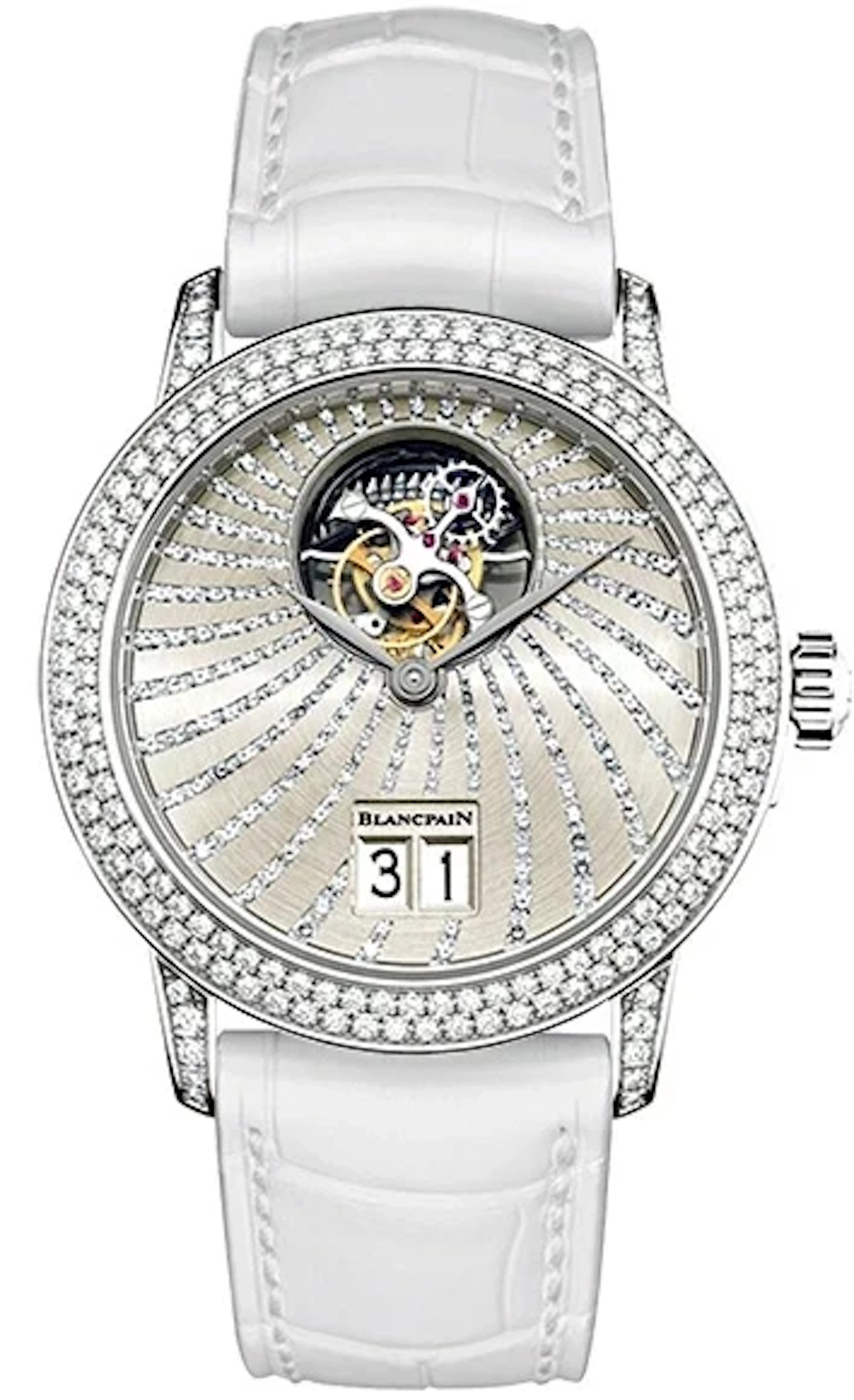 Blancpain Women Collection Tourbillon Grande Date 18K White Gold &