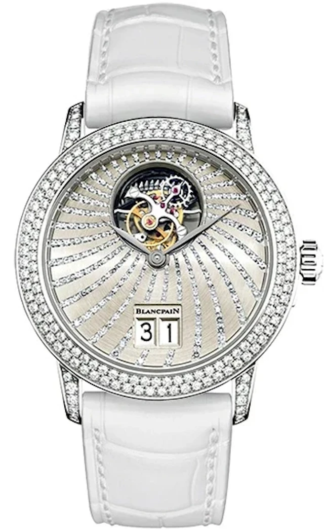 Blancpain Women Collection Tourbillon Grande Date 18K White Gold &