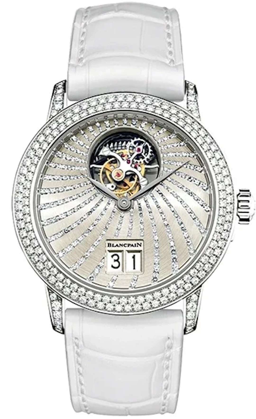 Blancpain Women Collection Tourbillon Grande Date 18K White Gold &