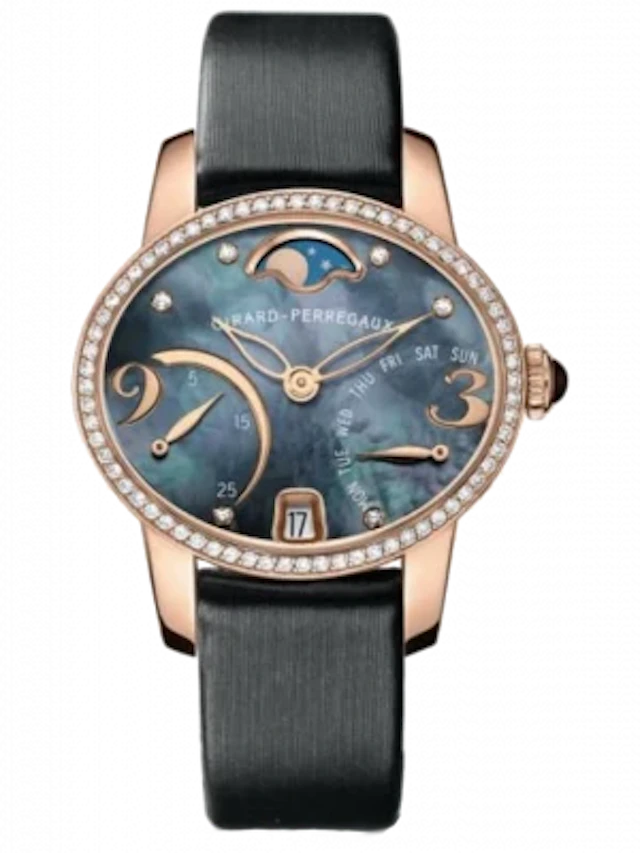 Girard Perregaux Cats Eye Bi-Retro 18K Rose Gold & Diamonds Ladies Watch