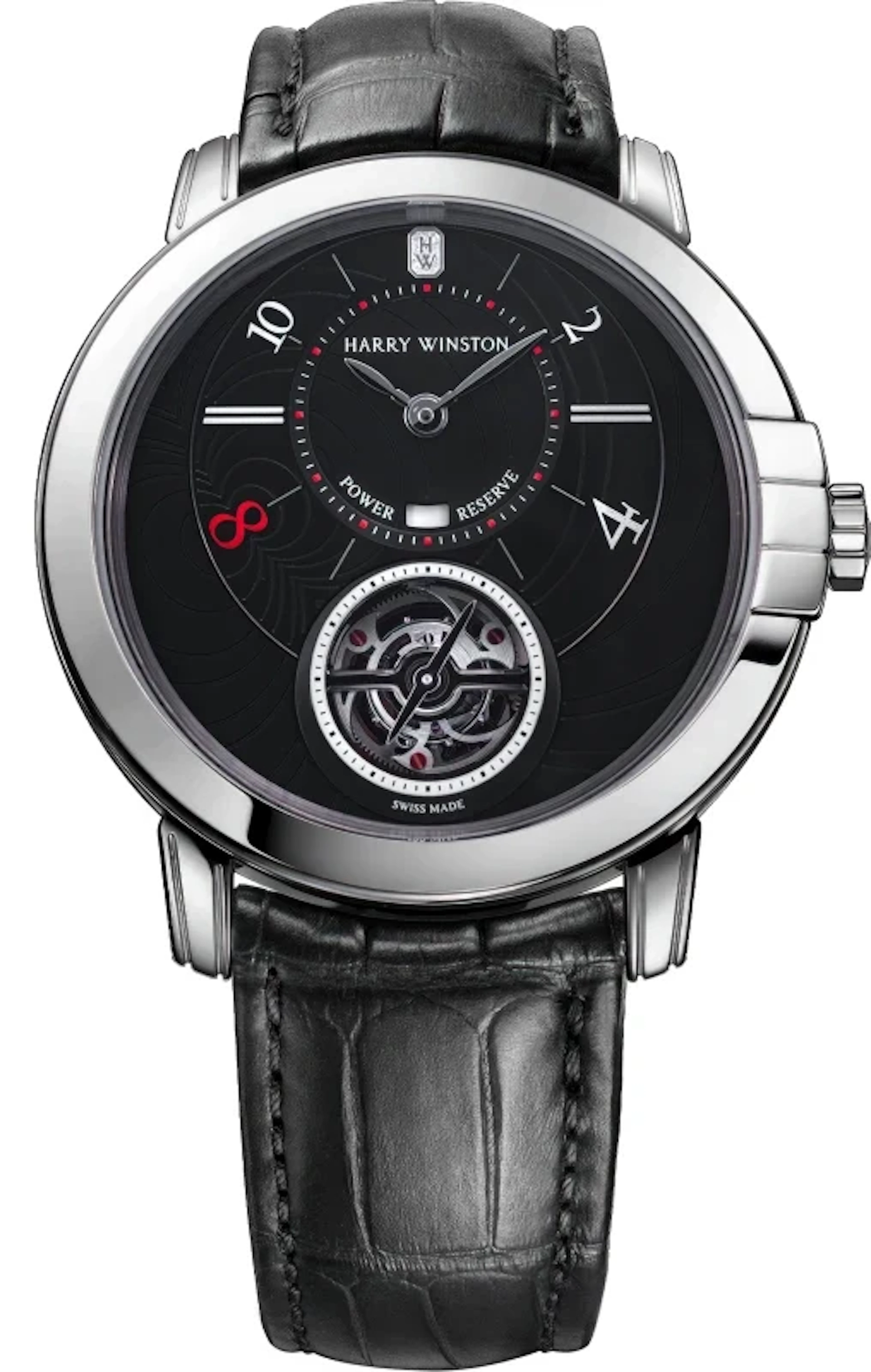 Harry Winston Midnight Tourbillon Shanghai 18K White Gold Men's Watch