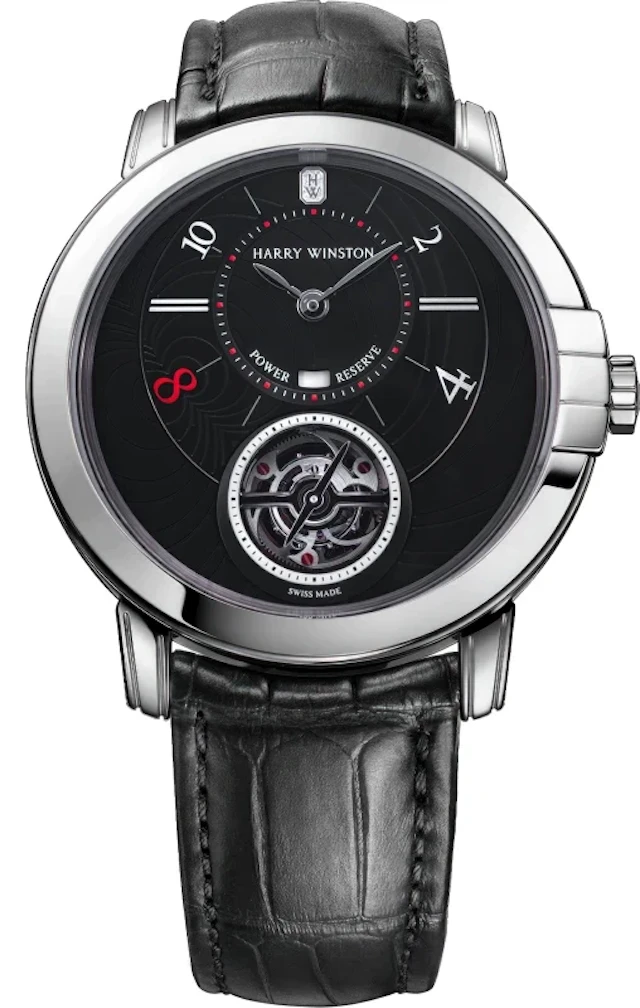 Harry Winston Midnight Tourbillon Shanghai 18K White Gold Men's Watch