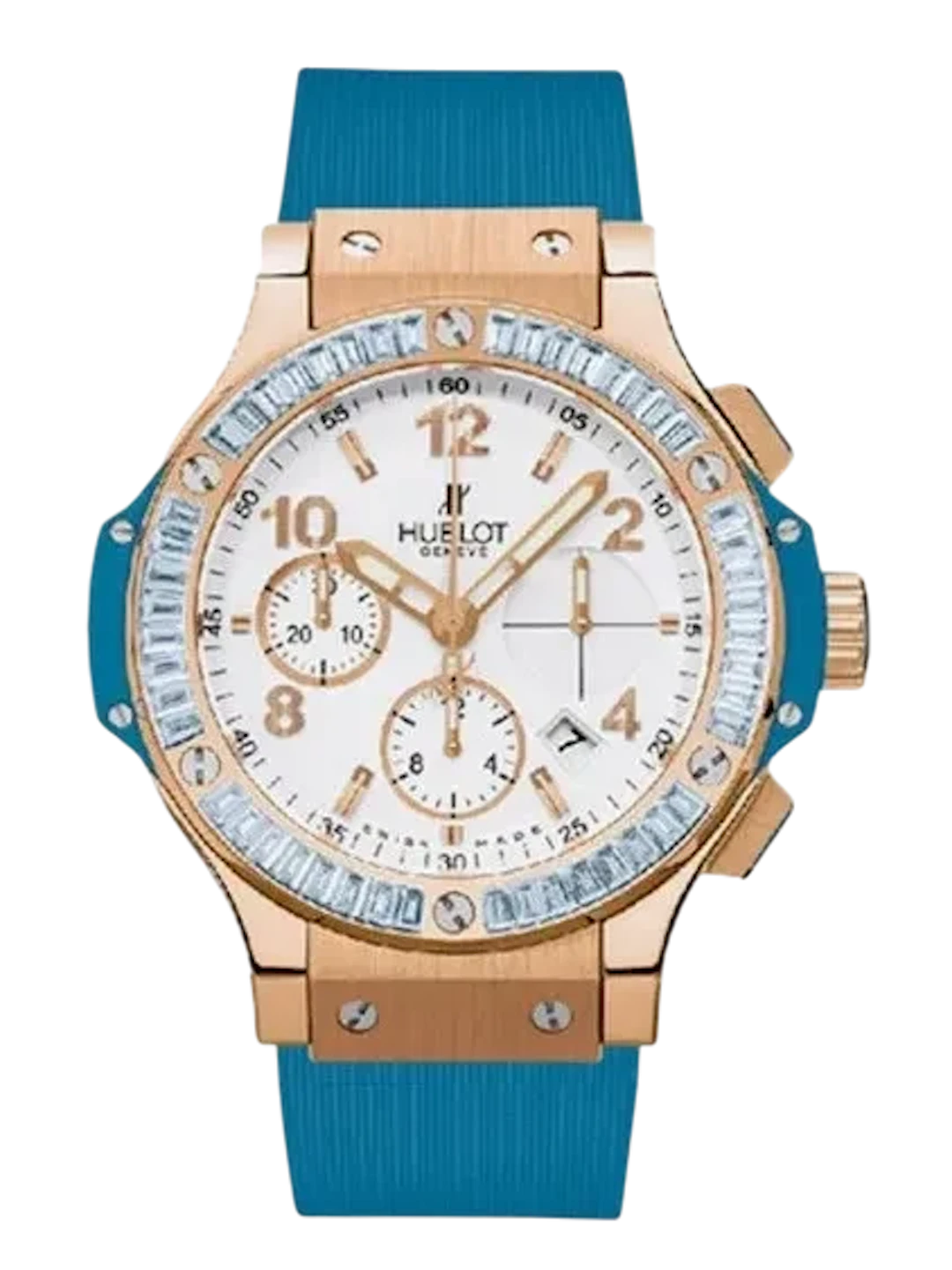 Hublot Big Bang Tutti Frutti 18K Rose Gold & Blue Topaz Ladies Watch