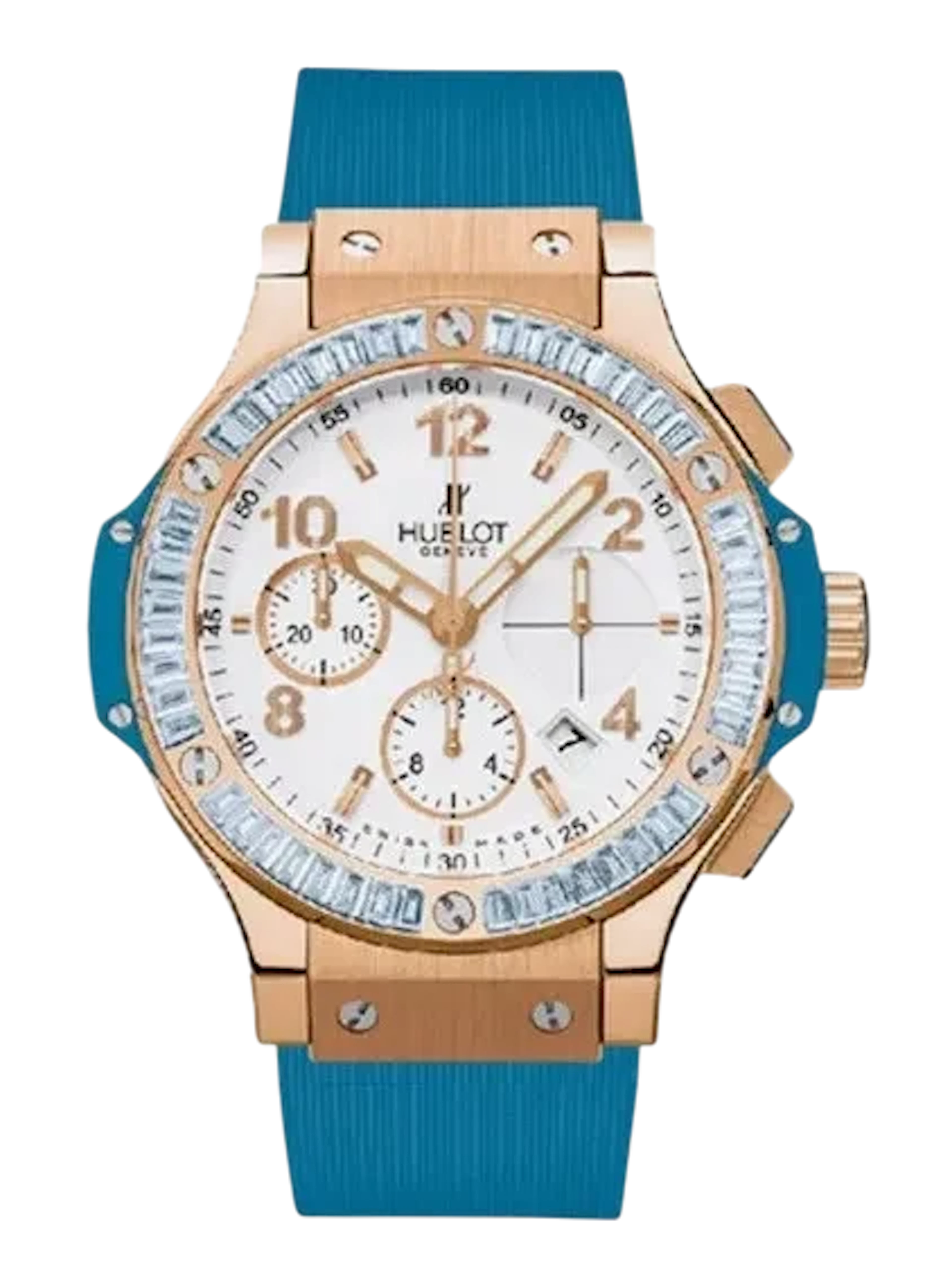 Hublot Big Bang Tutti Frutti 18K Rose Gold & Blue Topaz Ladies Watch