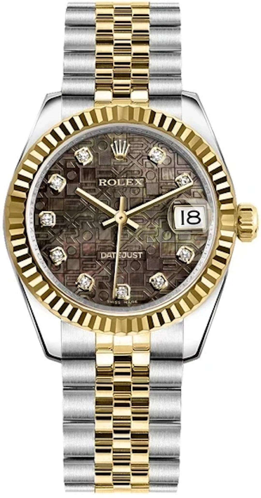Rolex Datejust Stainless steel & 18K Yellow Gold & Diamonds Lady's Watch