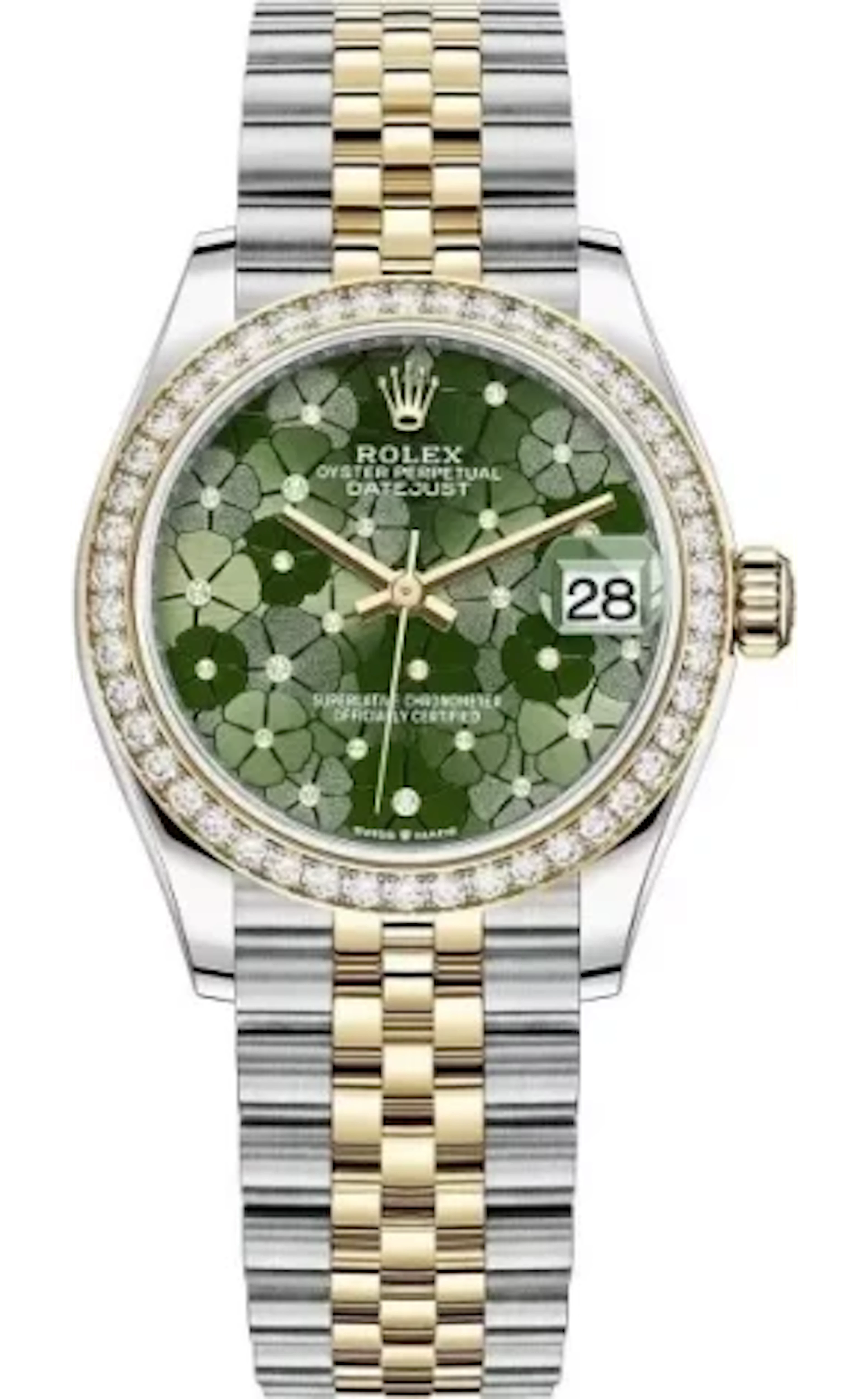 Rolex Datejust Stainless Steel & 18K Yellow Gold & Diamonds Lady's Watch