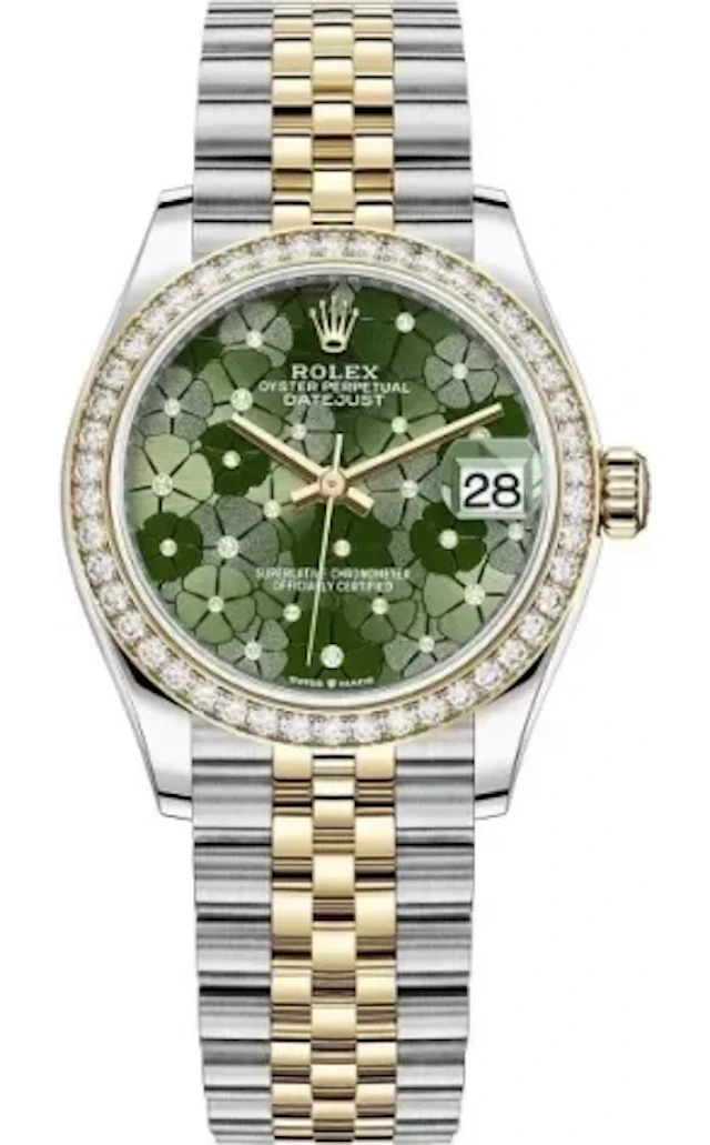 Rolex Datejust Stainless Steel & 18K Yellow Gold & Diamonds Lady's Watch