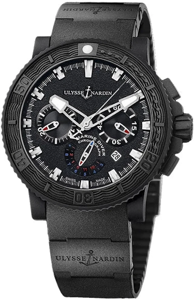 Ulysse Nardin Marine Diver Black Sea Chronograph Stainless Steel Men's Watch