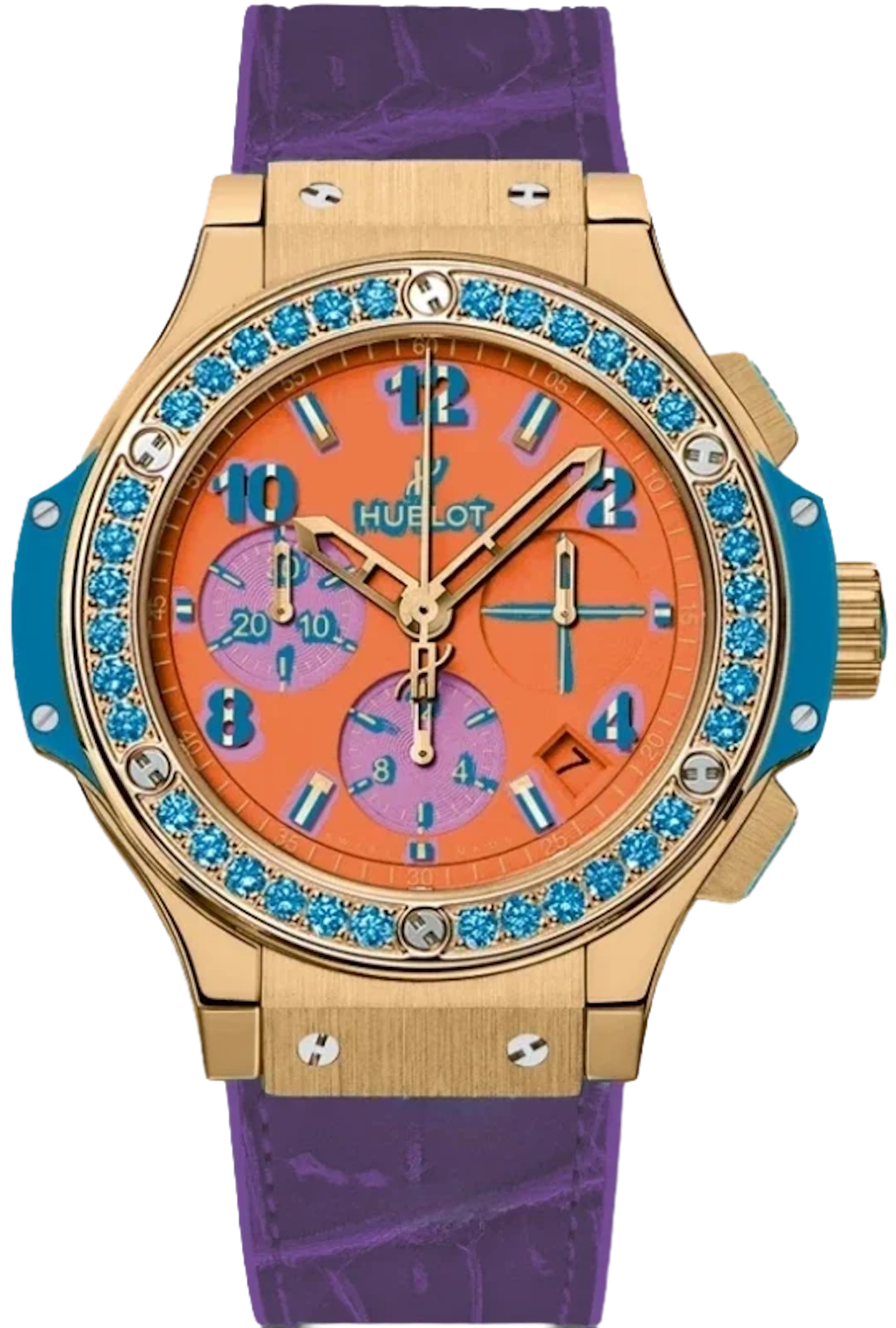 Hublot Big Bang Pop Art 18K Yellow Gold & Topazes Lady's Watch