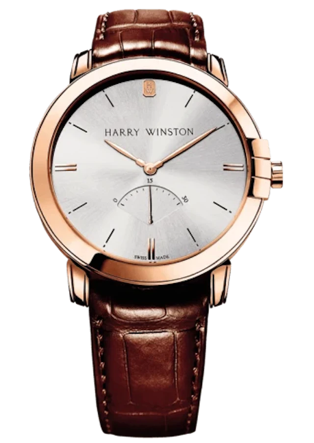Harry Winston Midnight Retrograde Second 18K Rose Gold Men's Watch