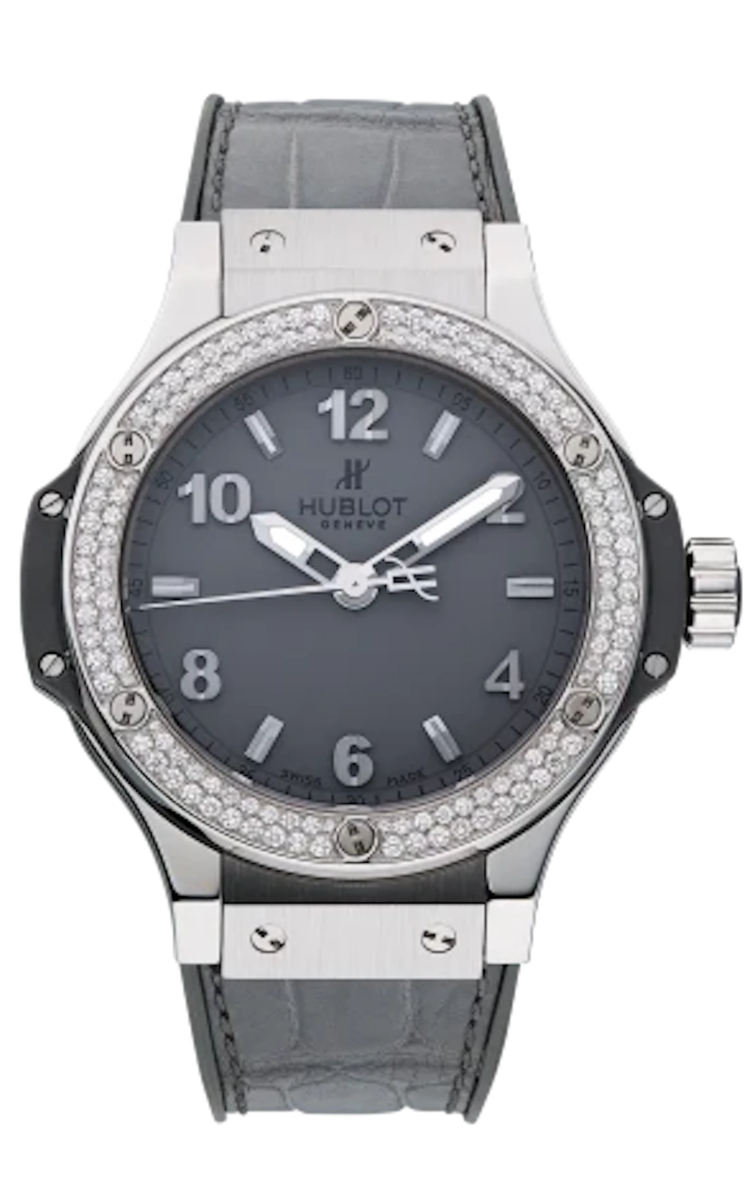 Hublot Big Bang Gray Stainless steel & Diamonds Lady's Watch