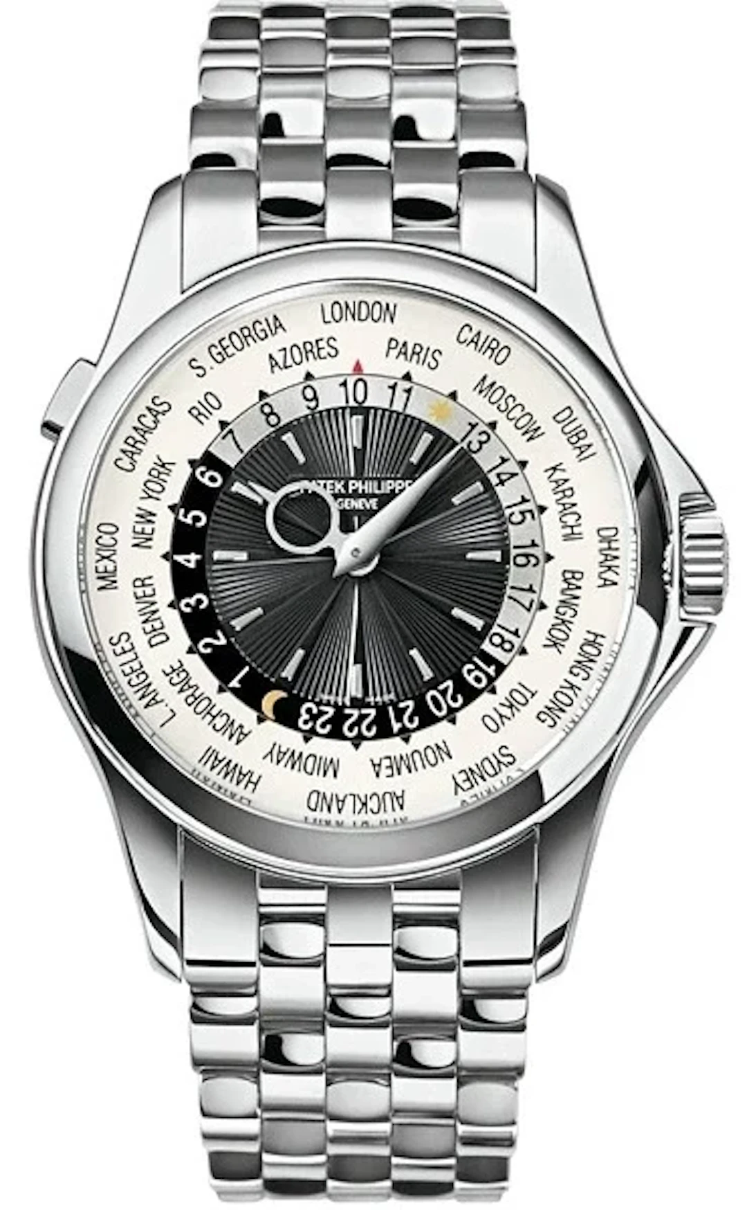 Patek Philippe Complications World Time 18K White Gold Mens Watch