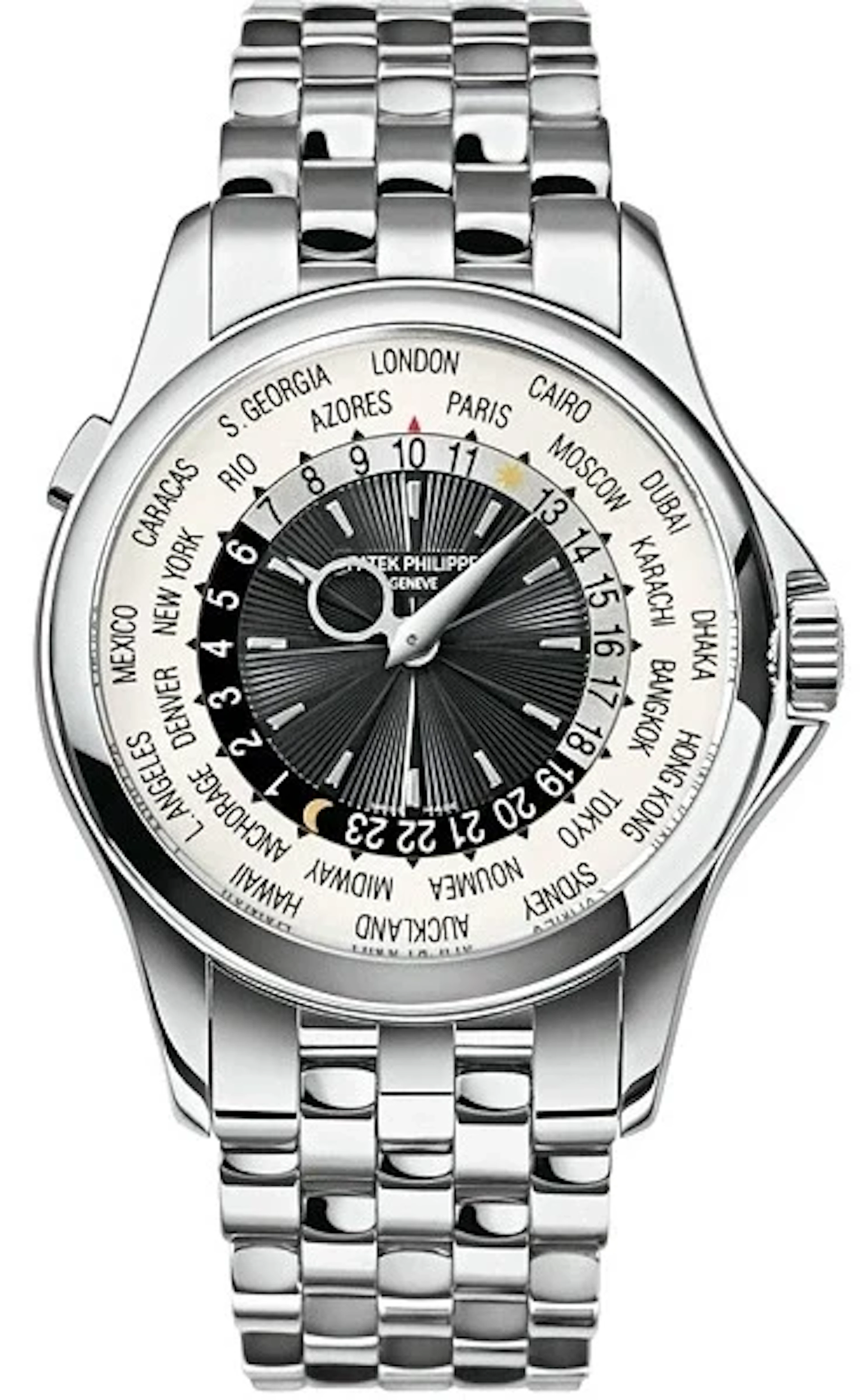 Patek Philippe Complications World Time 18K White Gold Mens Watch