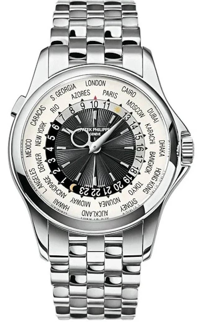 Patek Philippe Complications World Time 18K White Gold Mens Watch