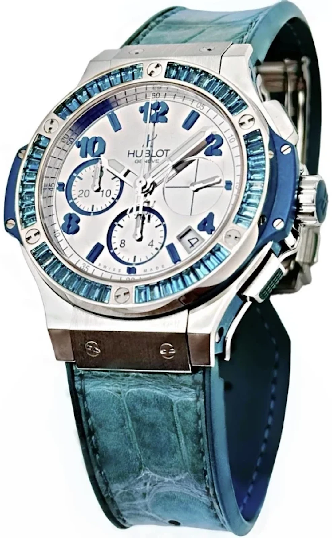 Hublot Big Bang Tutti Frutti Chronograph Stainless steel & Blue Topaz