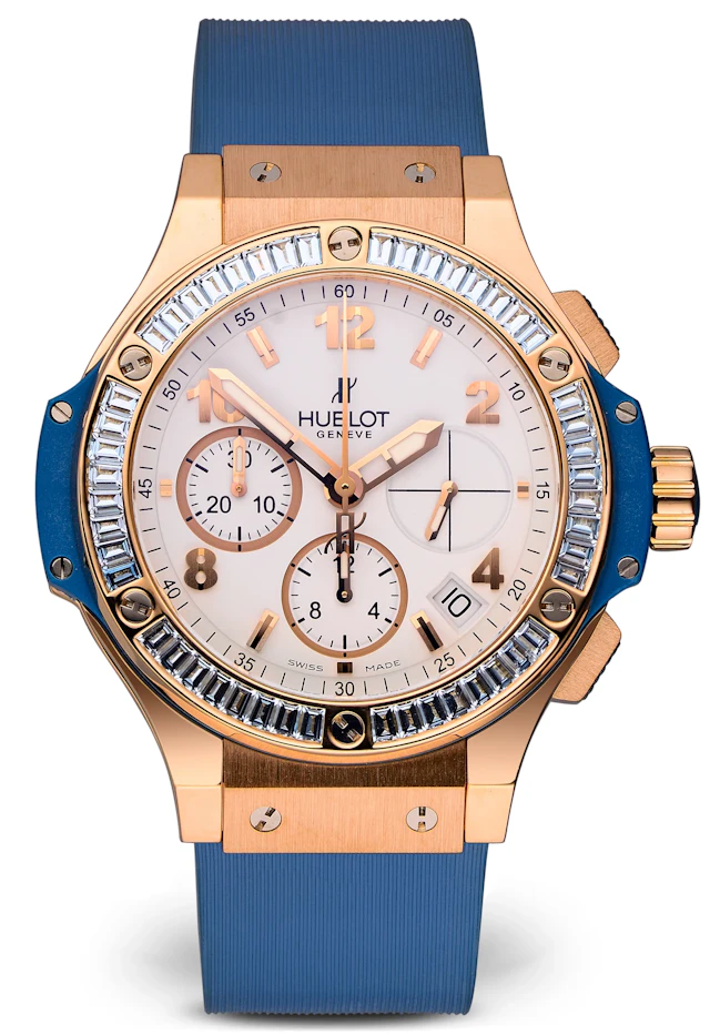Hublot Big Bang Tutti Frutti 18K Rose Gold & Blue Topaz Ladies Watch