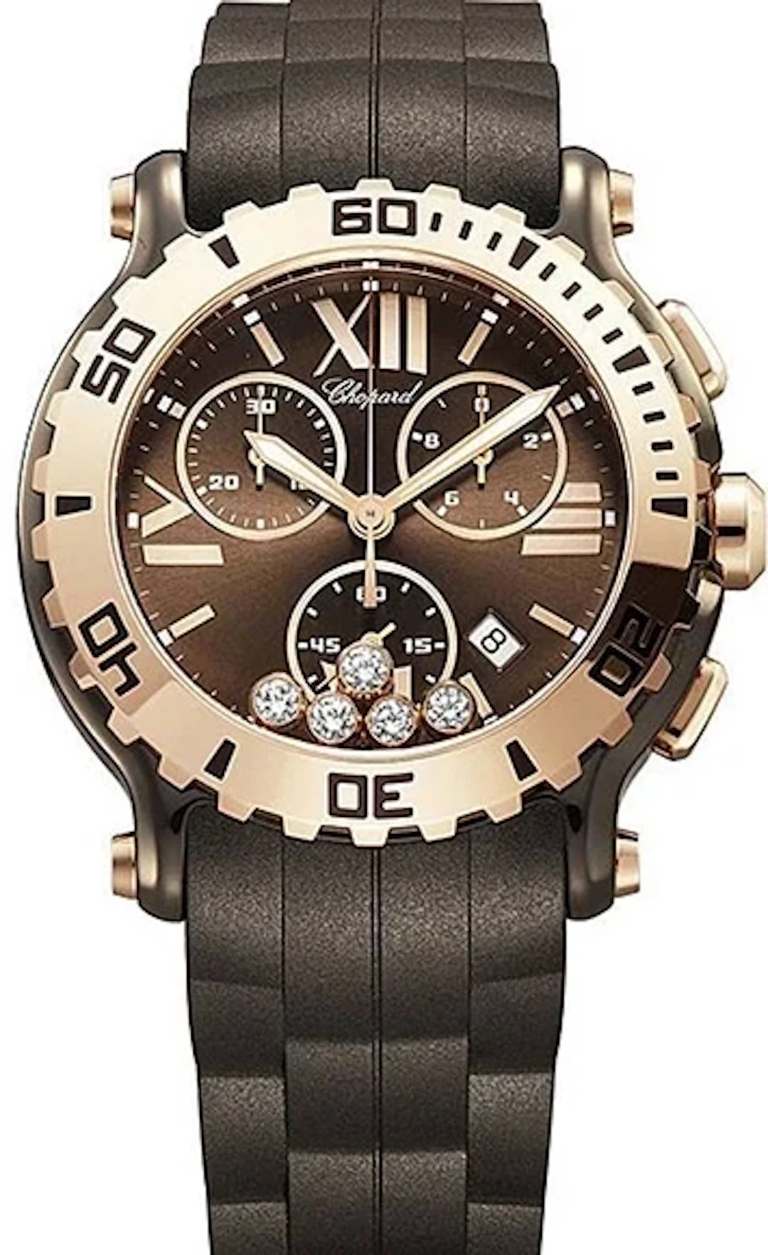 Chopard Happy Sport Chronograph 18K Rose Gold & Ceramic Men's Watch