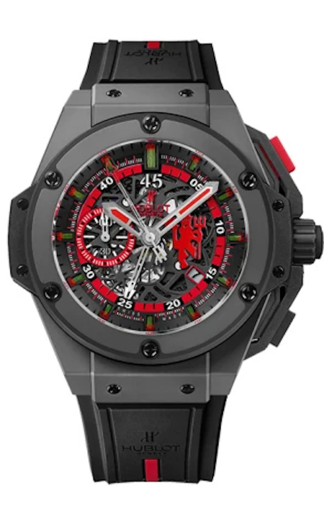 Hublot King Power Red Devil Manchester United Chronograph Ceramic Men's Watch
