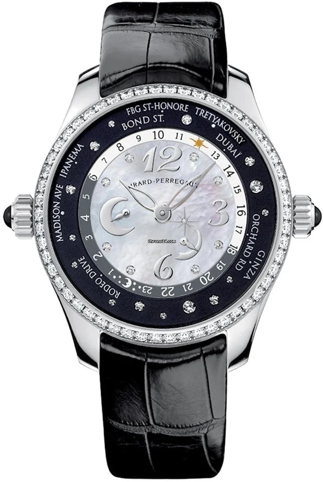 Girard-Perregaux WW.TC Lady 24 Hour Shopping Stainless Steel & Diamonds