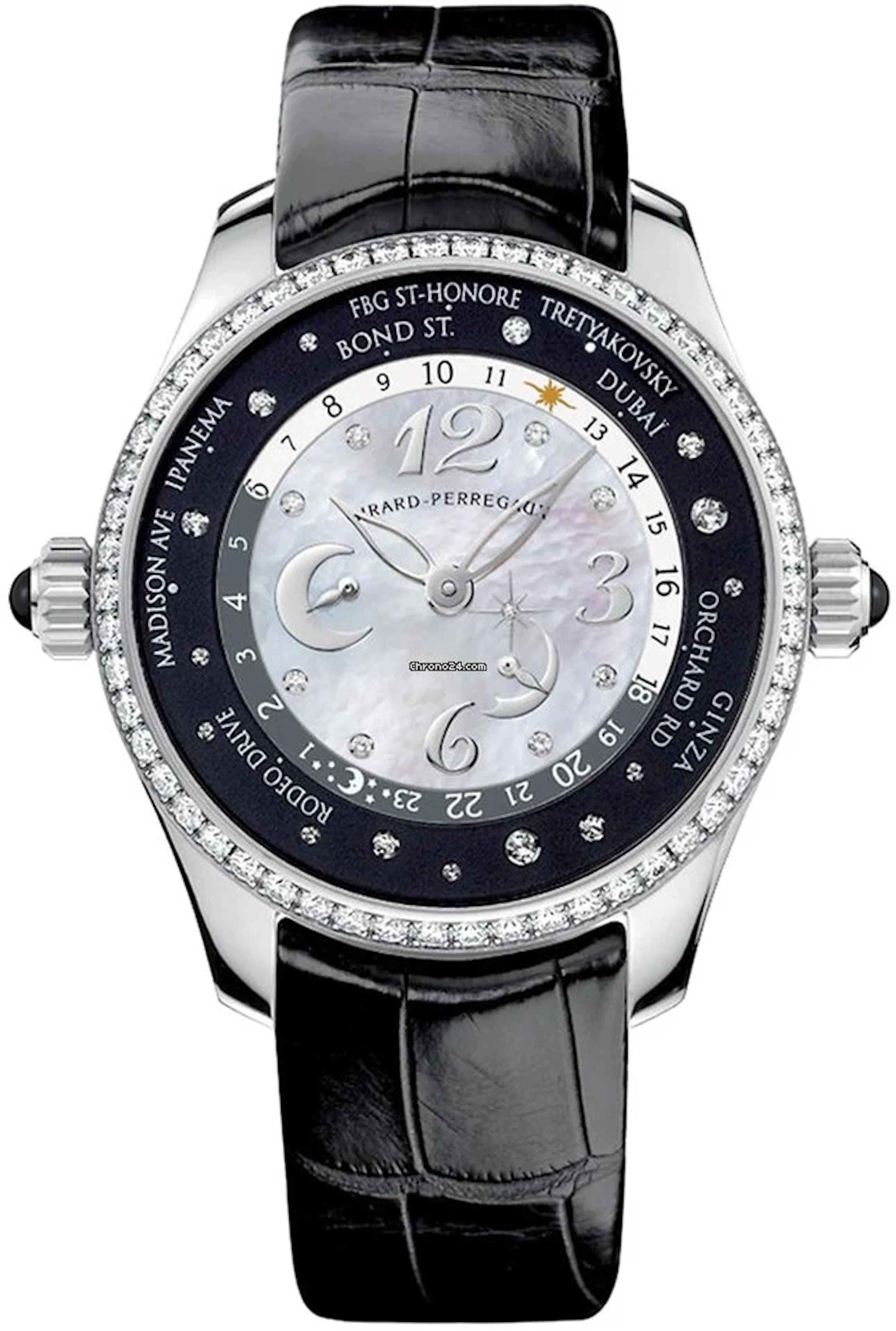 Girard-Perregaux WW.TC Lady 24 Hour Shopping Stainless Steel & Diamonds