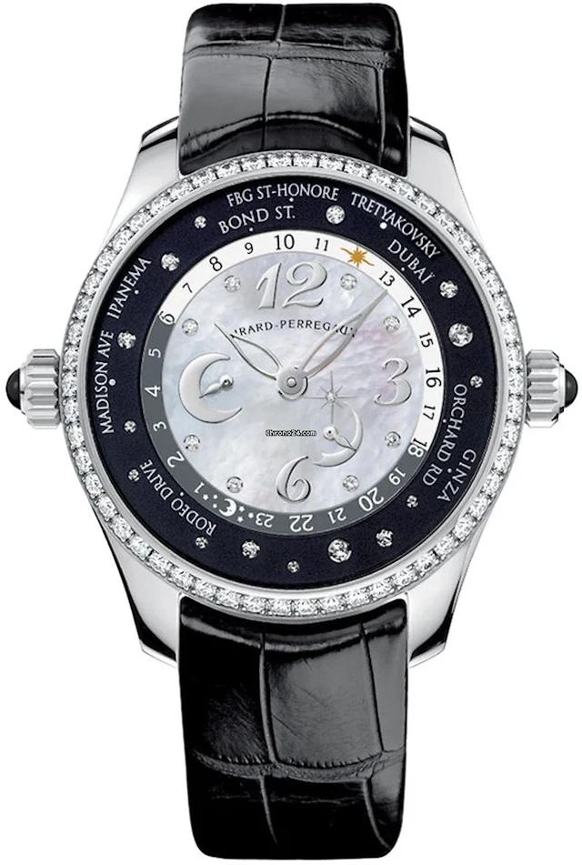 Girard-Perregaux WW.TC Lady 24 Hour Shopping Stainless Steel & Diamonds