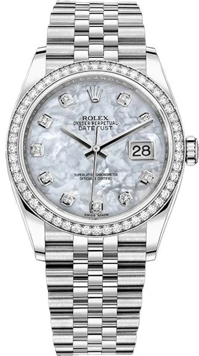 Rolex Datejust 36 Stainless Steel & 18k White Gold Ladies Watch