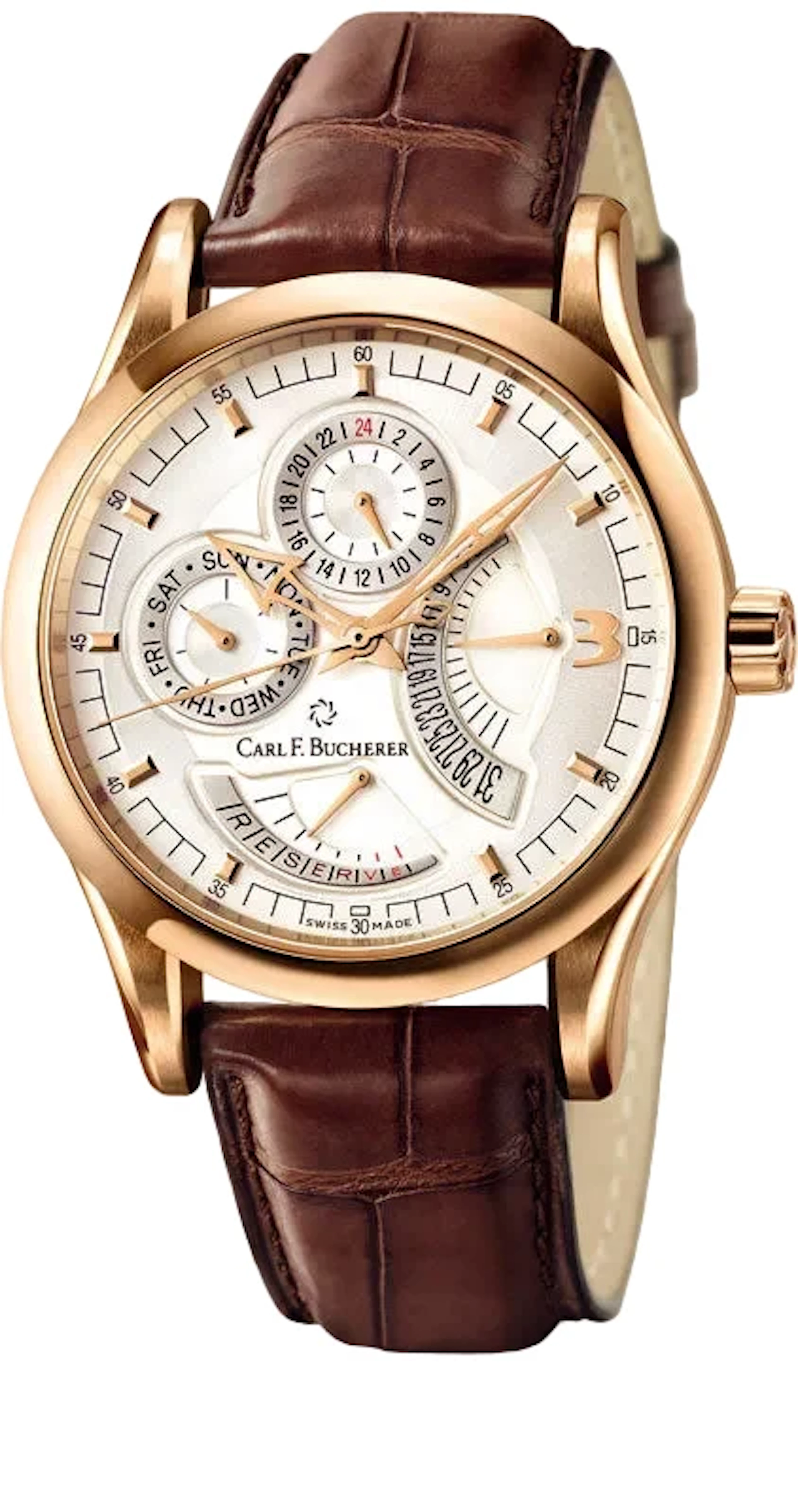 Carl F. Bucherer Manero Retro Grade 18K Rose Gold Men's Watch
